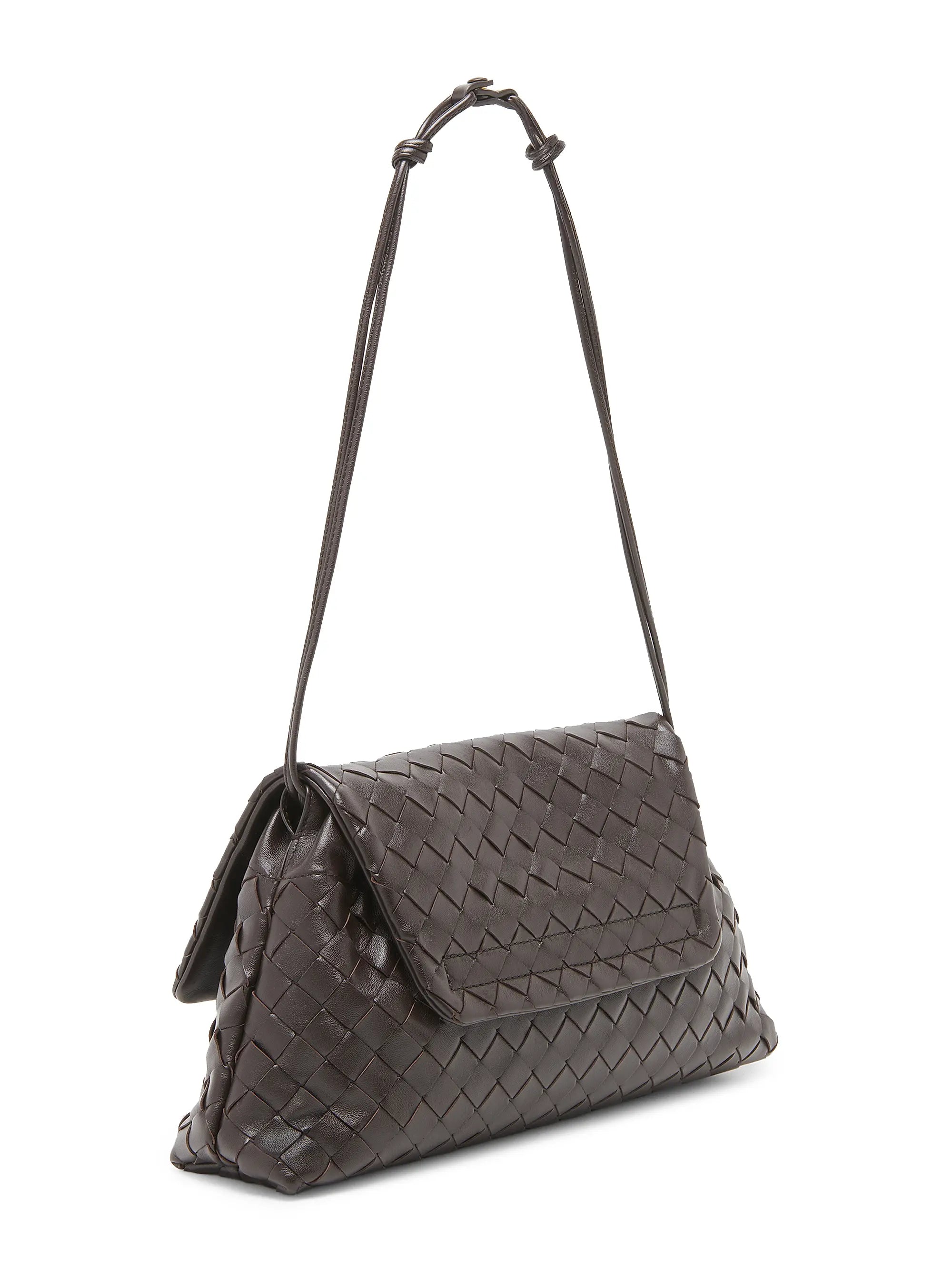 Bottega Veneta Giorno Intrecciato Leather Shoulder Bag