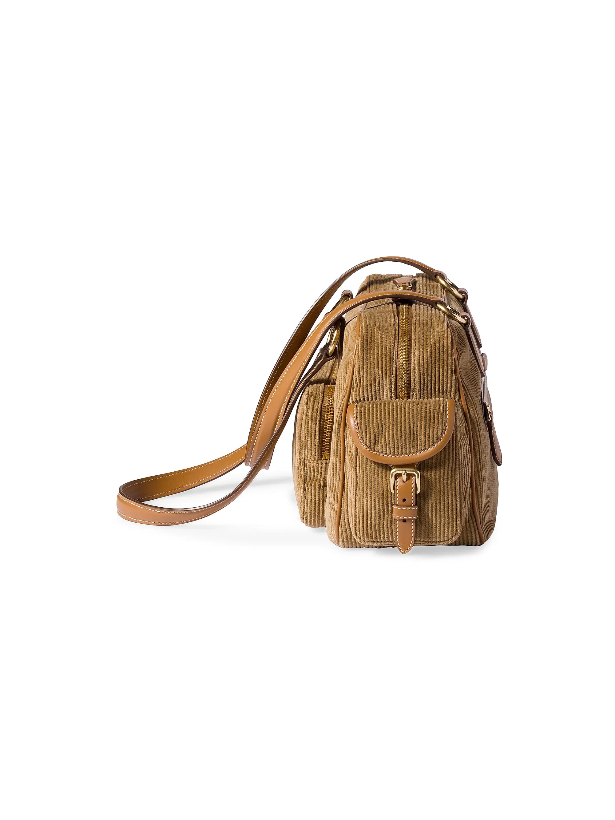 Miu Miu Corduroy Pocket Top Handle Bag