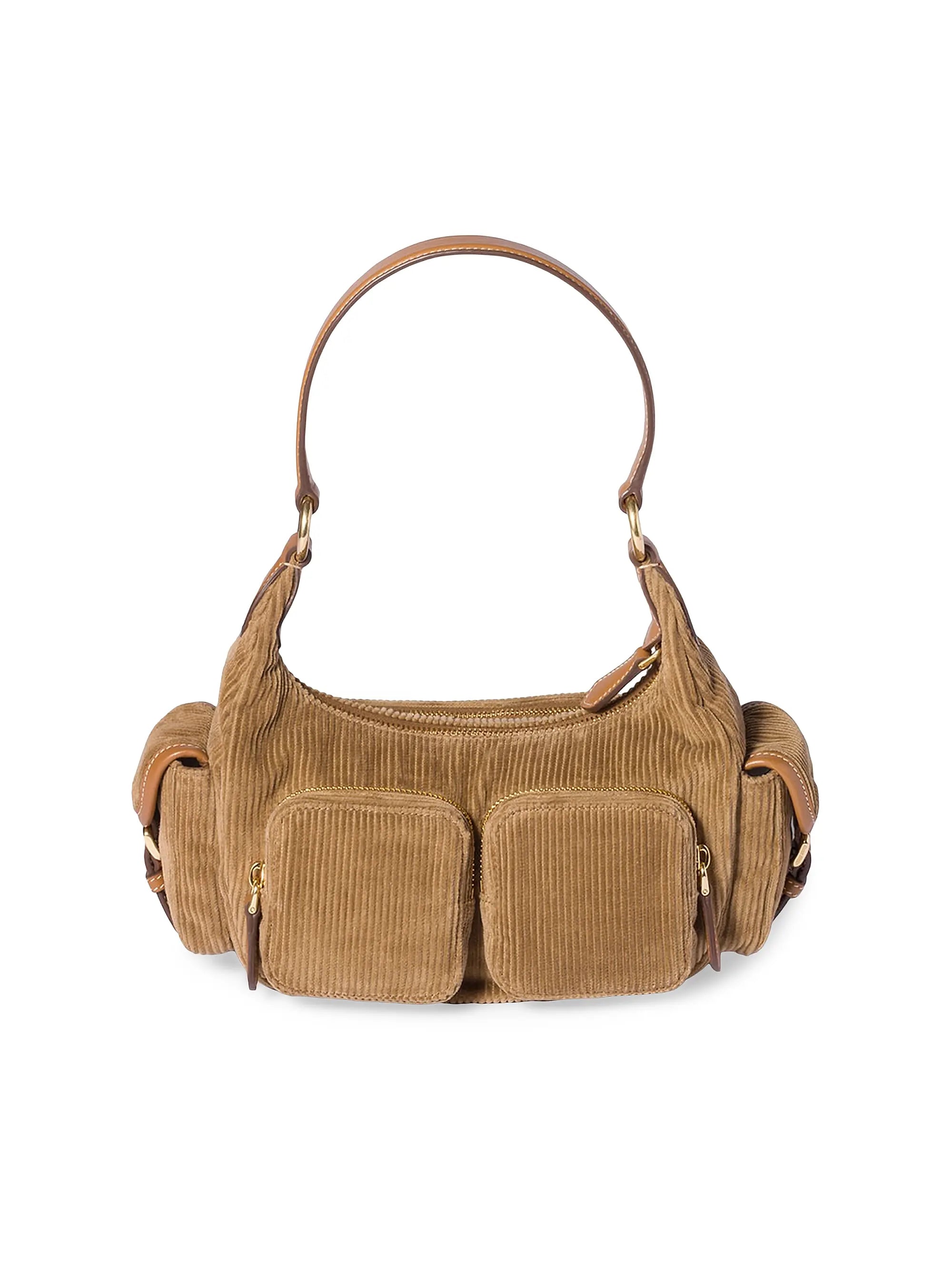 Miu Miu Corduroy Pocket Shoulder Bag