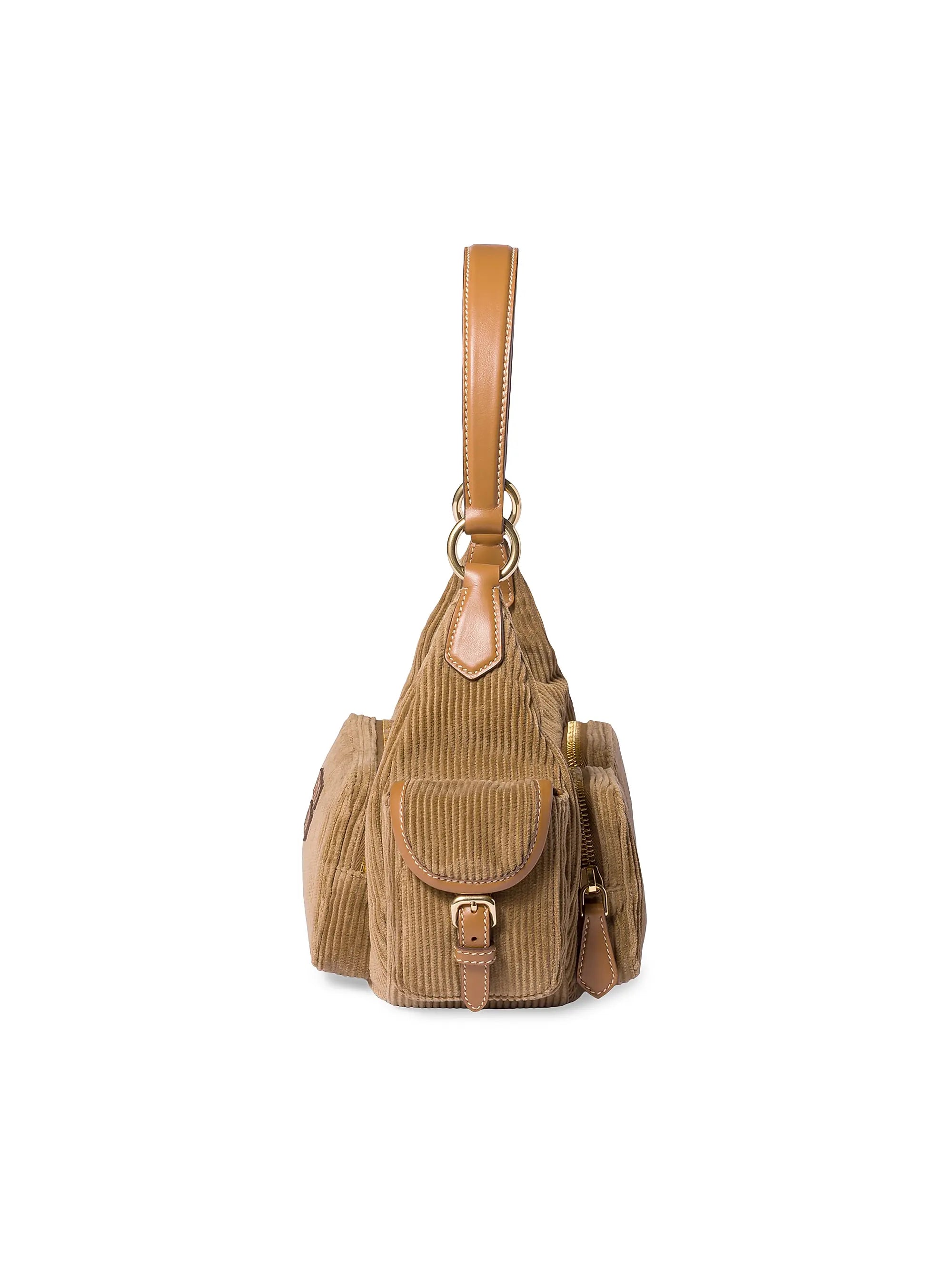 Miu Miu Corduroy Pocket Shoulder Bag