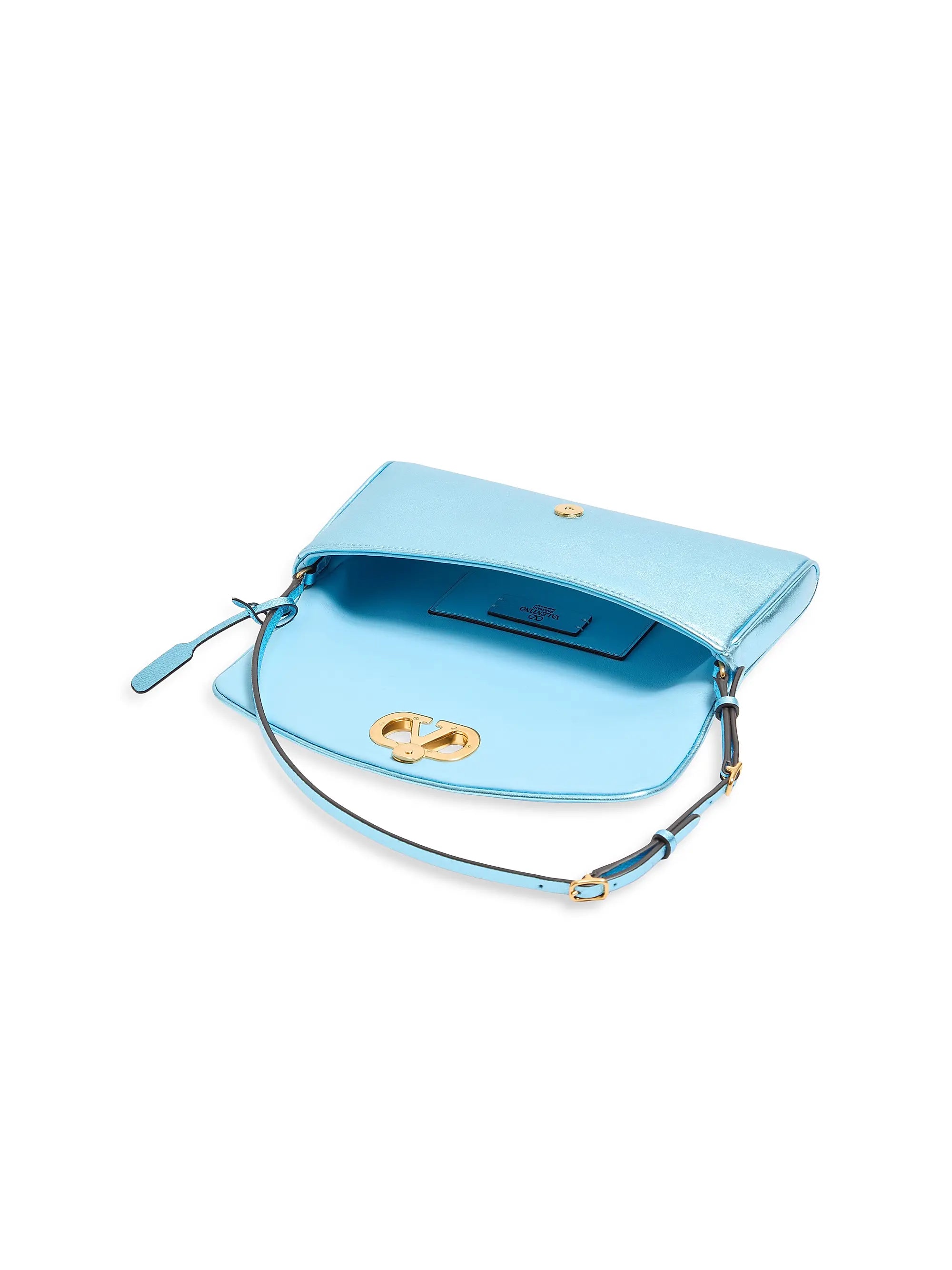 Valentino Garavani DeVain Small Shoulder Bag in Laminated Nappa Leather