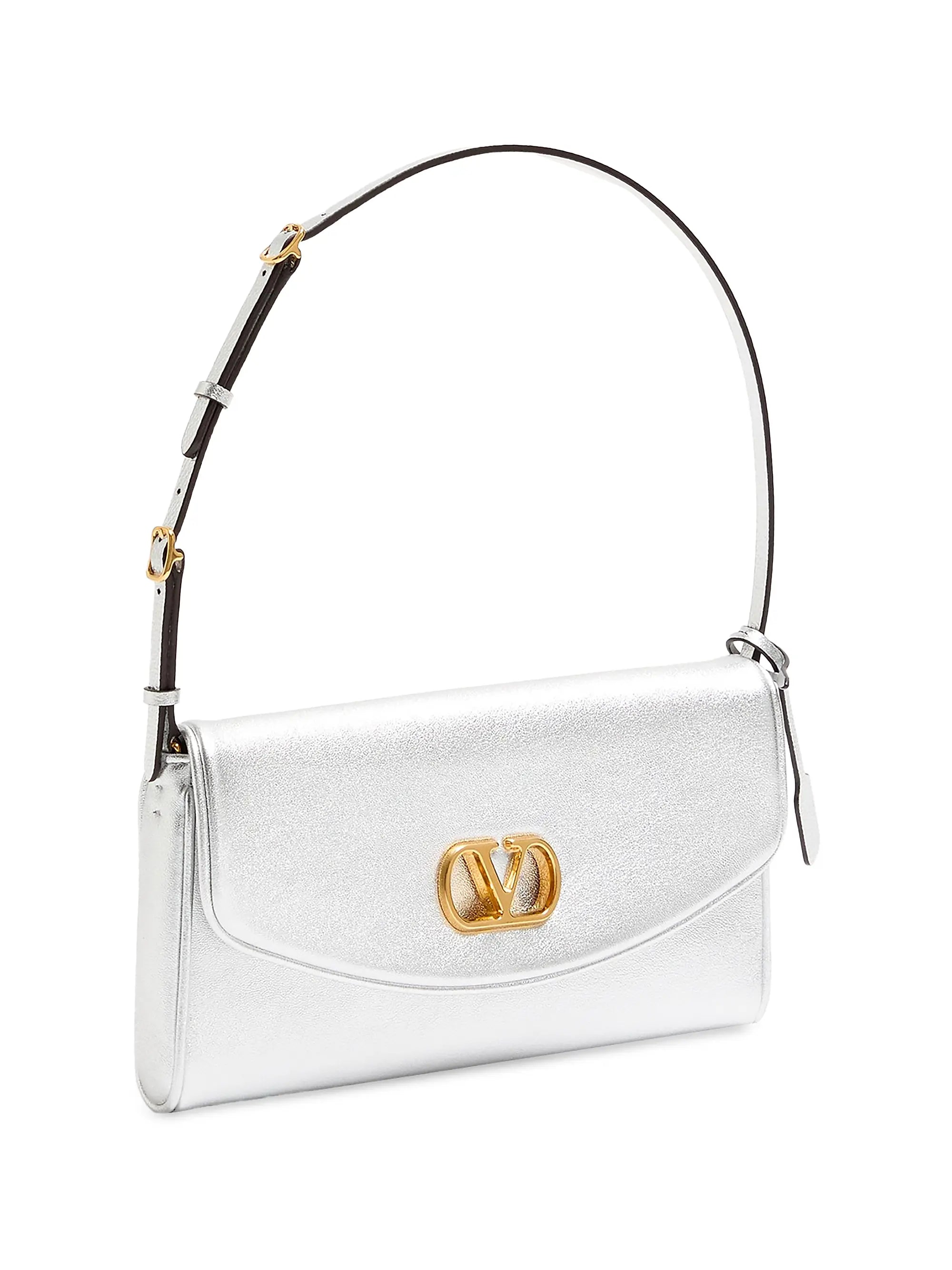 Valentino Garavani DeVain Small Shoulder Bag in Laminated Nappa Leather