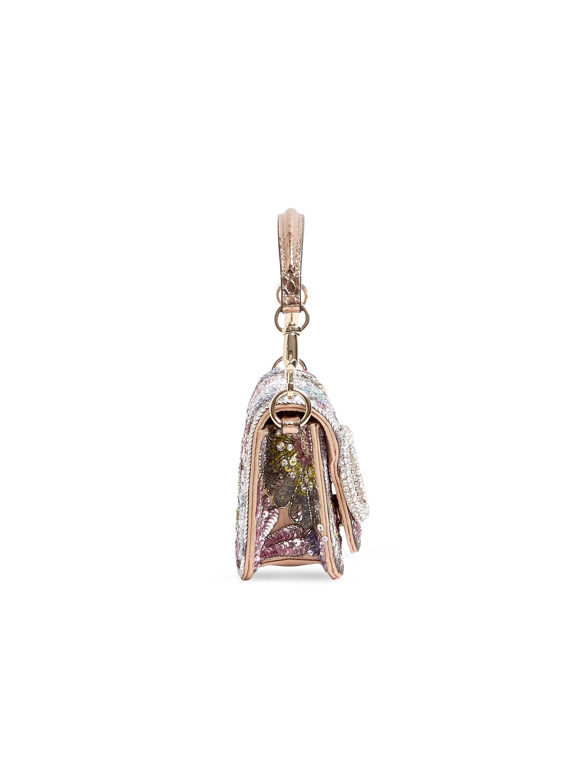Valentino Garavani Locò Small Embroidered Shoulder Bag with Jewel Logo