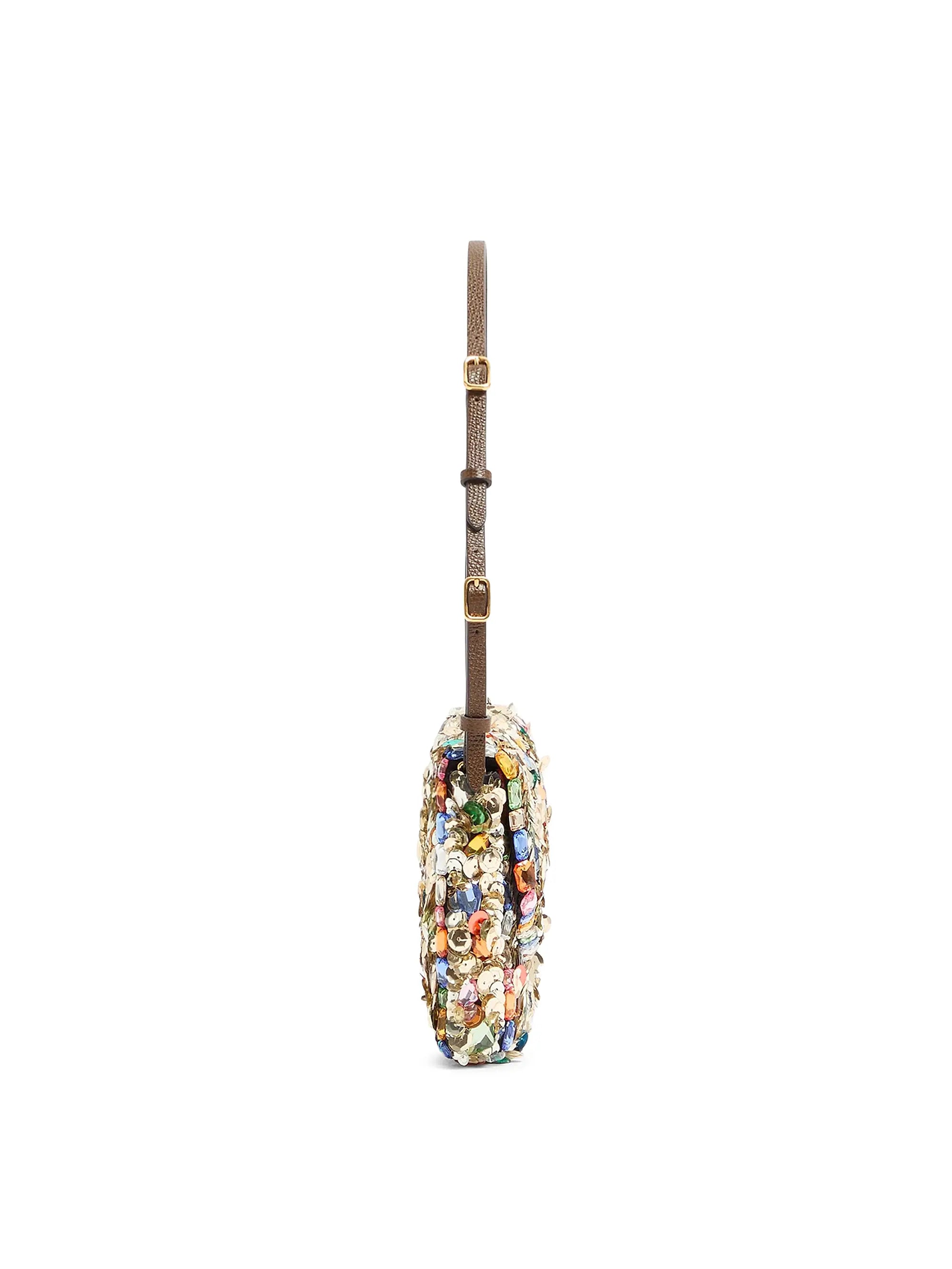 Valentino Garavani Devain Embroidered Small Shoulder Bag