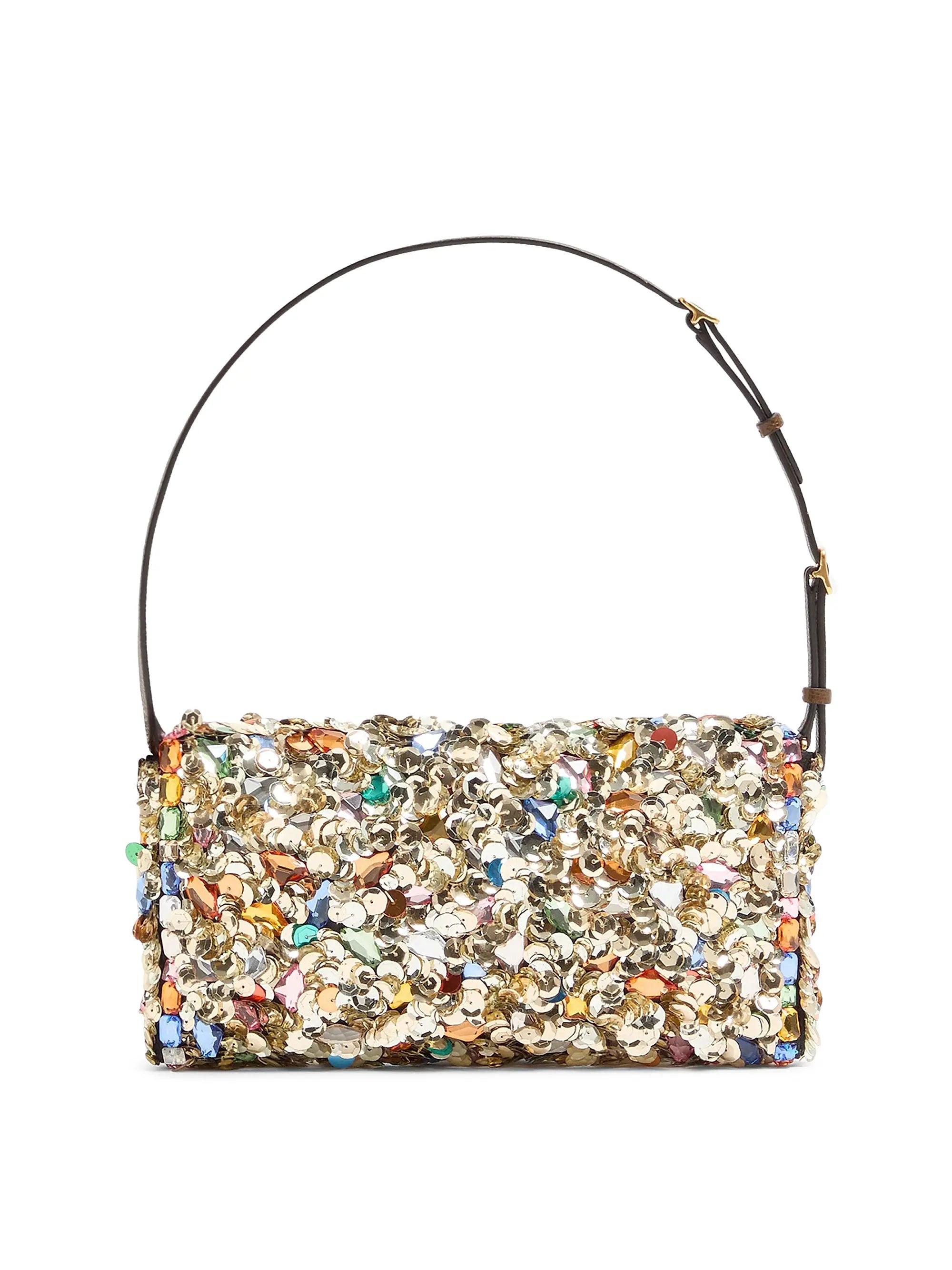 Valentino Garavani Devain Embroidered Small Shoulder Bag