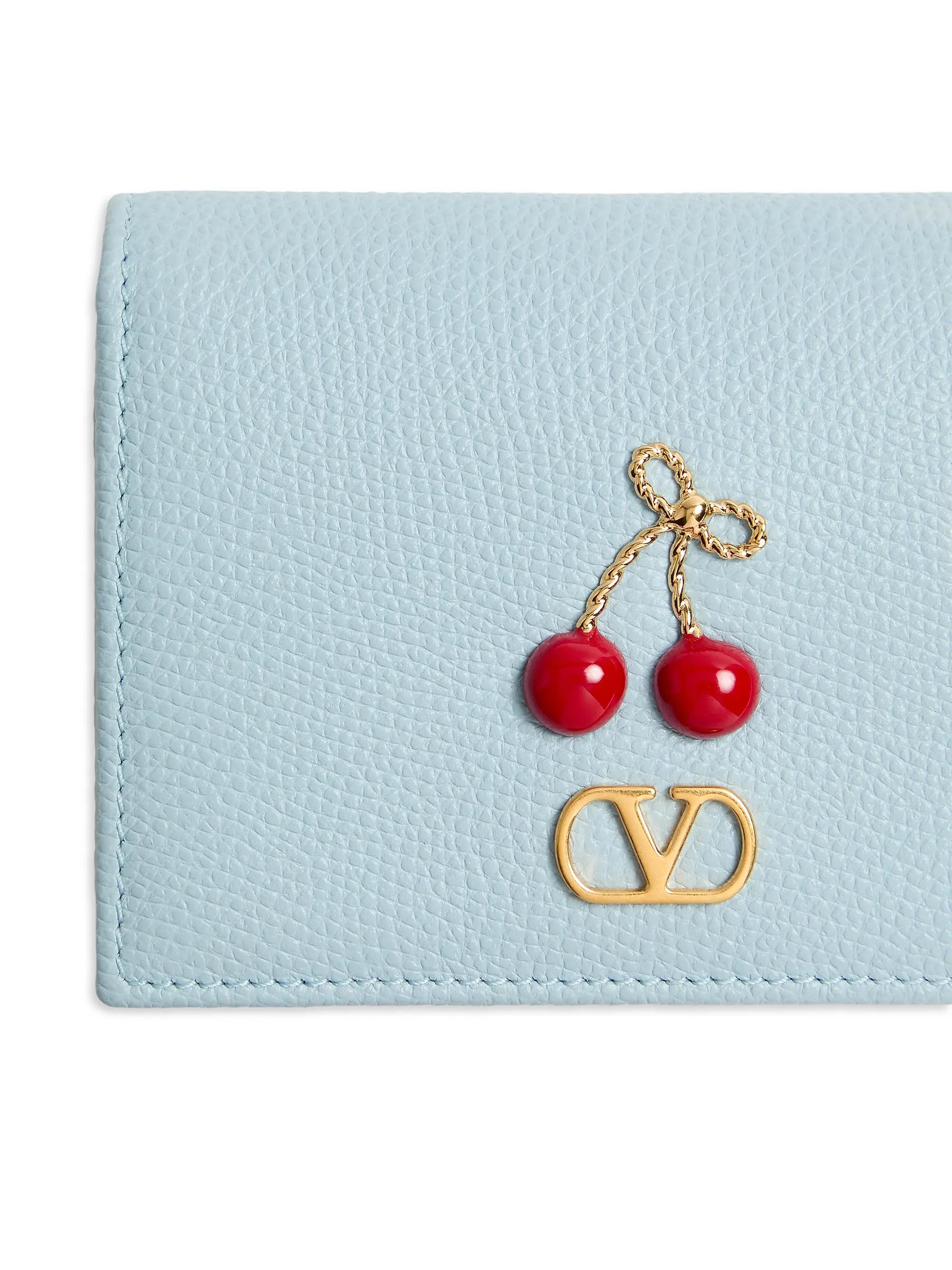 Valentino Garavani Cherryfic Wallet in Grainy Calfskin