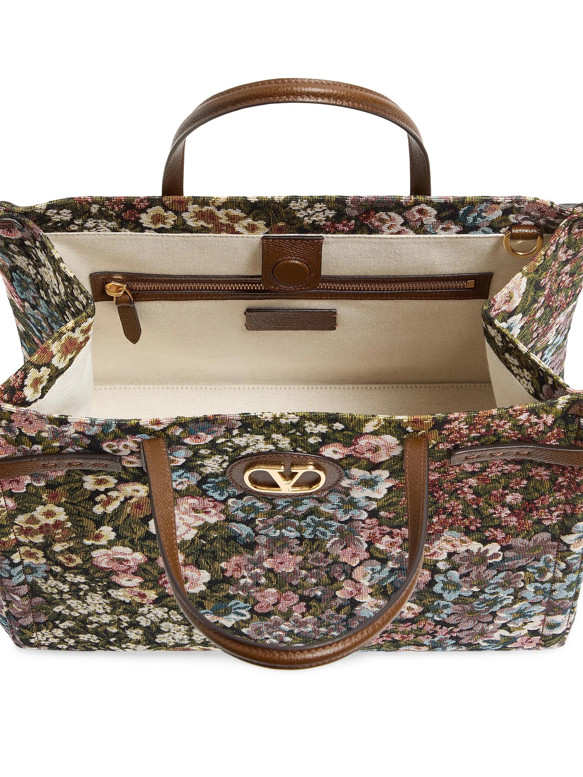 Valentino Garavani Antibes Medium Shopping Bag in Jacquard Fabric