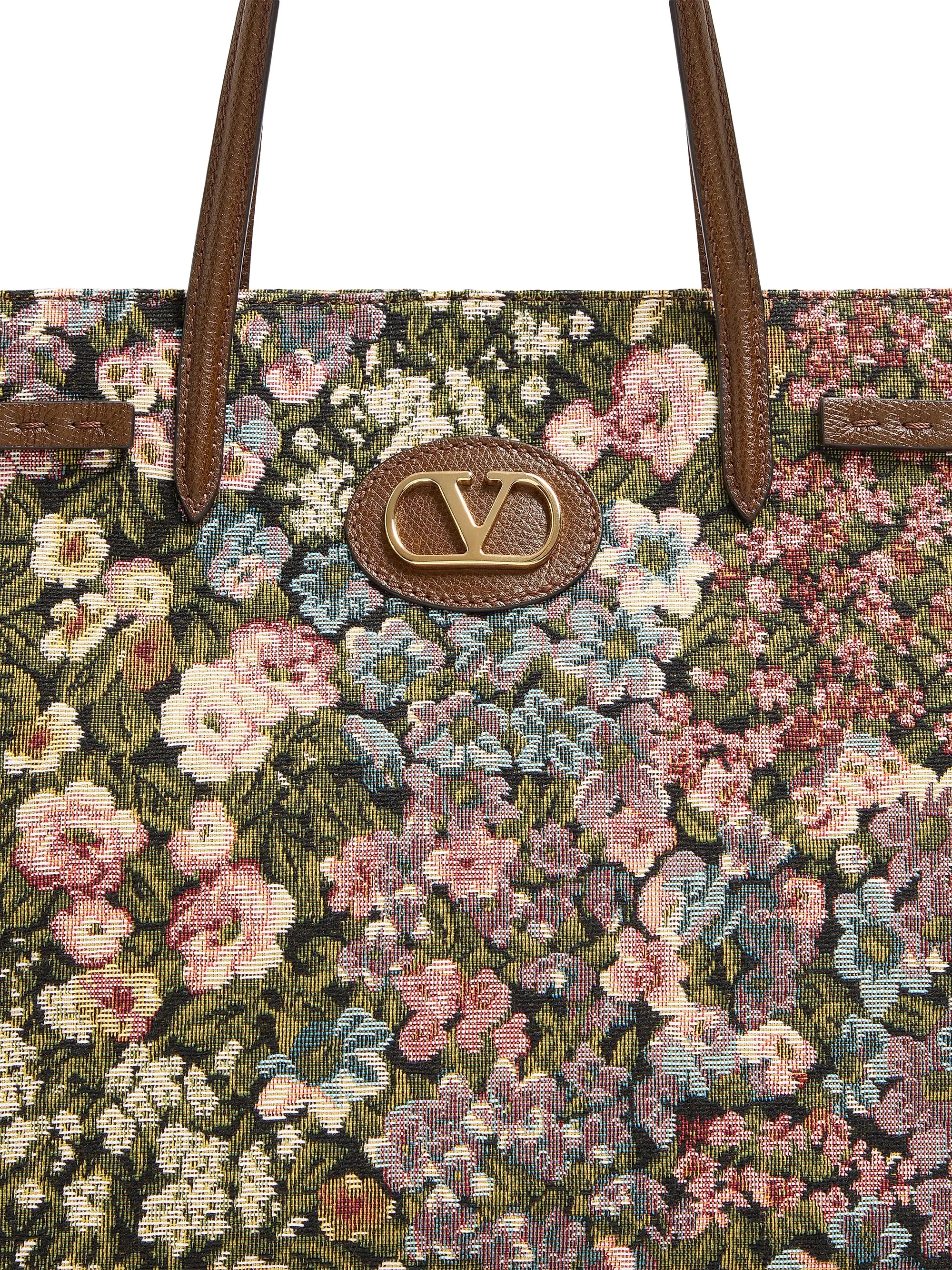 Valentino Garavani Antibes Medium Shopping Bag in Jacquard Fabric