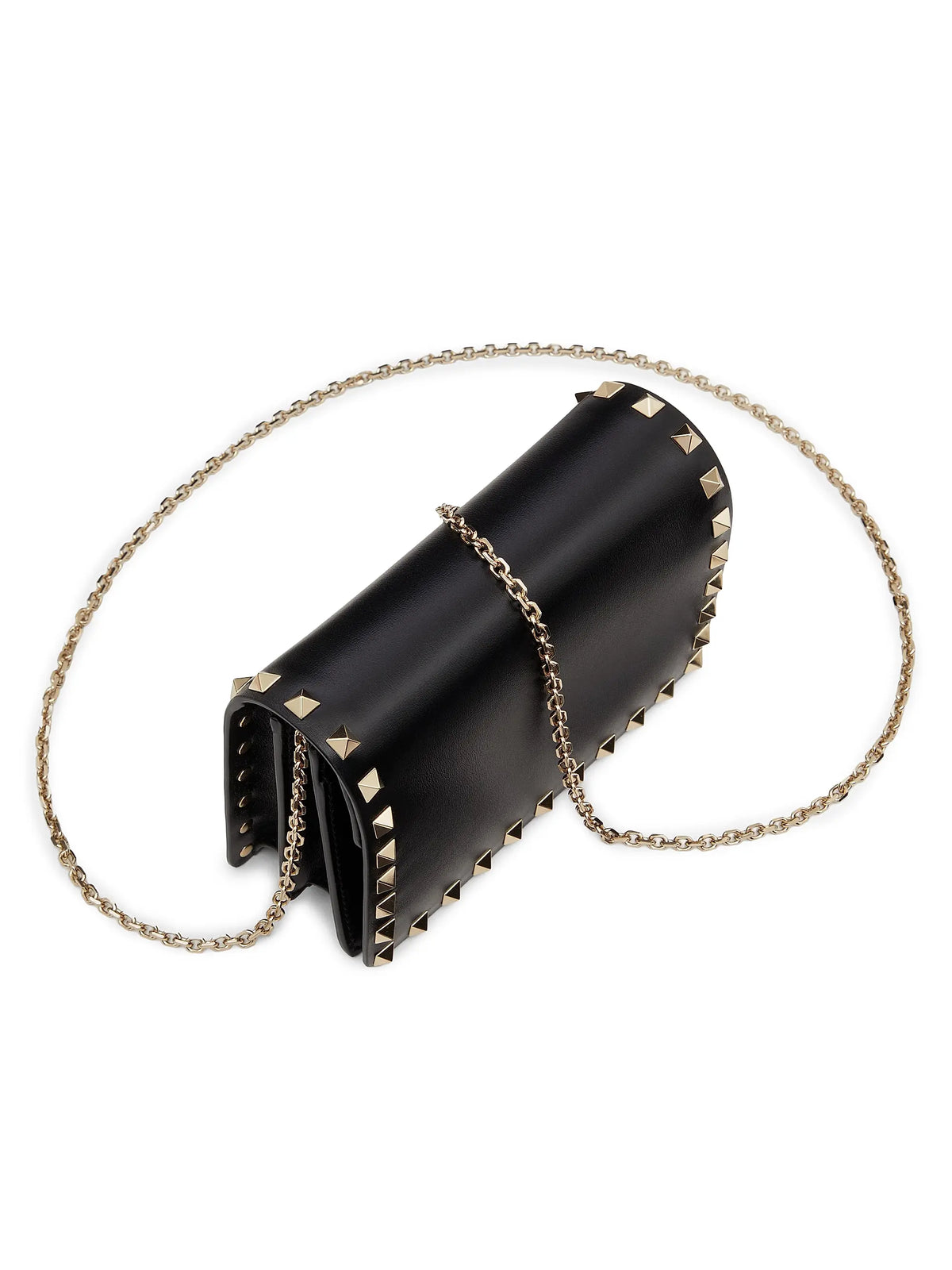 Valentino Garavani Rockstud Calfskin Chain Pouch
