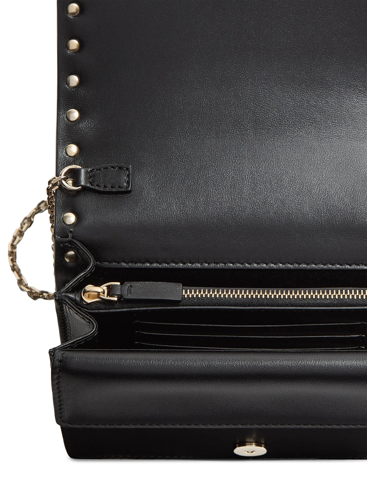 Valentino Garavani Rockstud Calfskin Chain Pouch