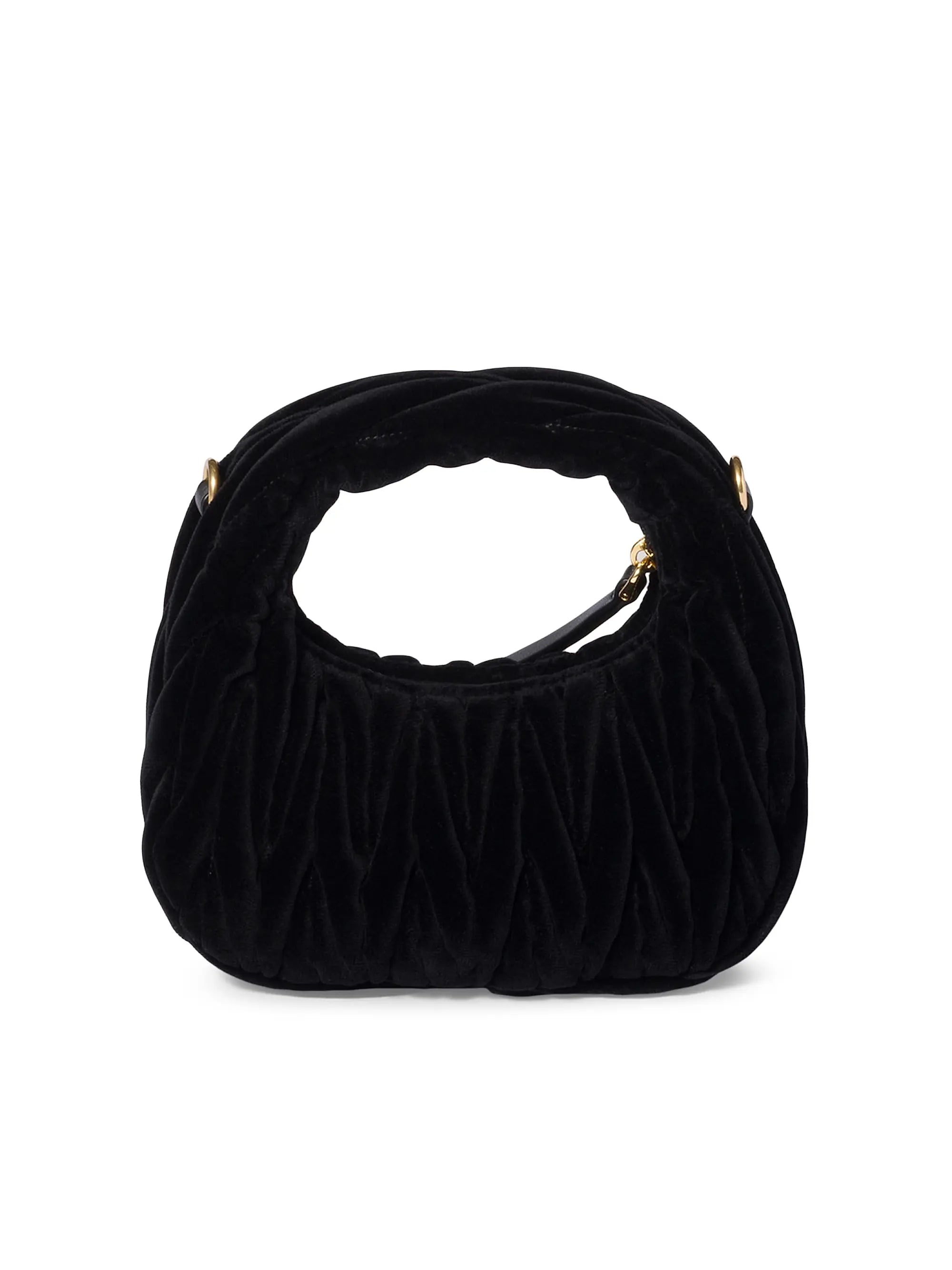 Miu Miu Wander Matelassé Velvet Mini Top Handle Bag