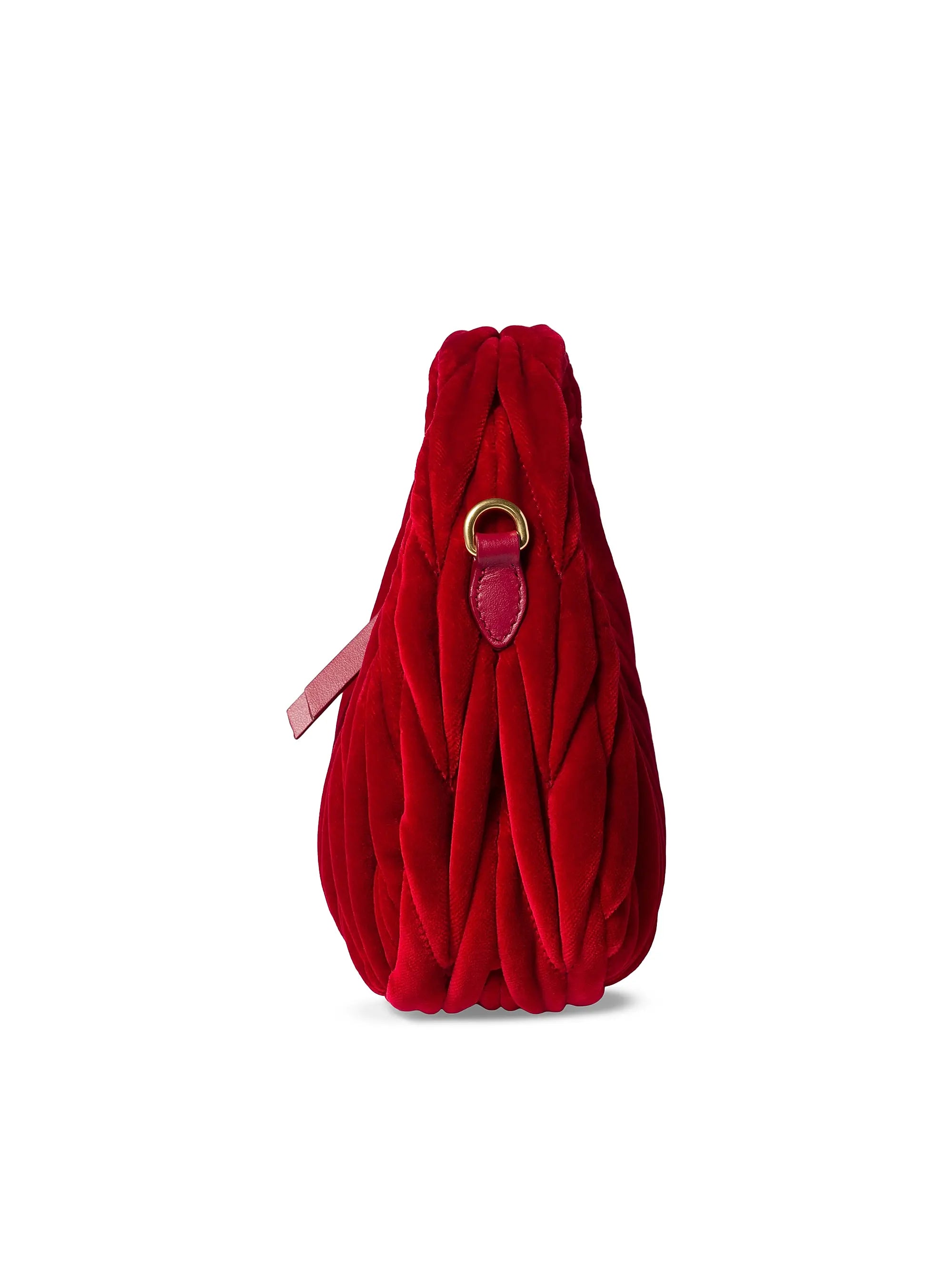 Miu Miu Wander Matelassé Velvet Mini Top Handle Bag