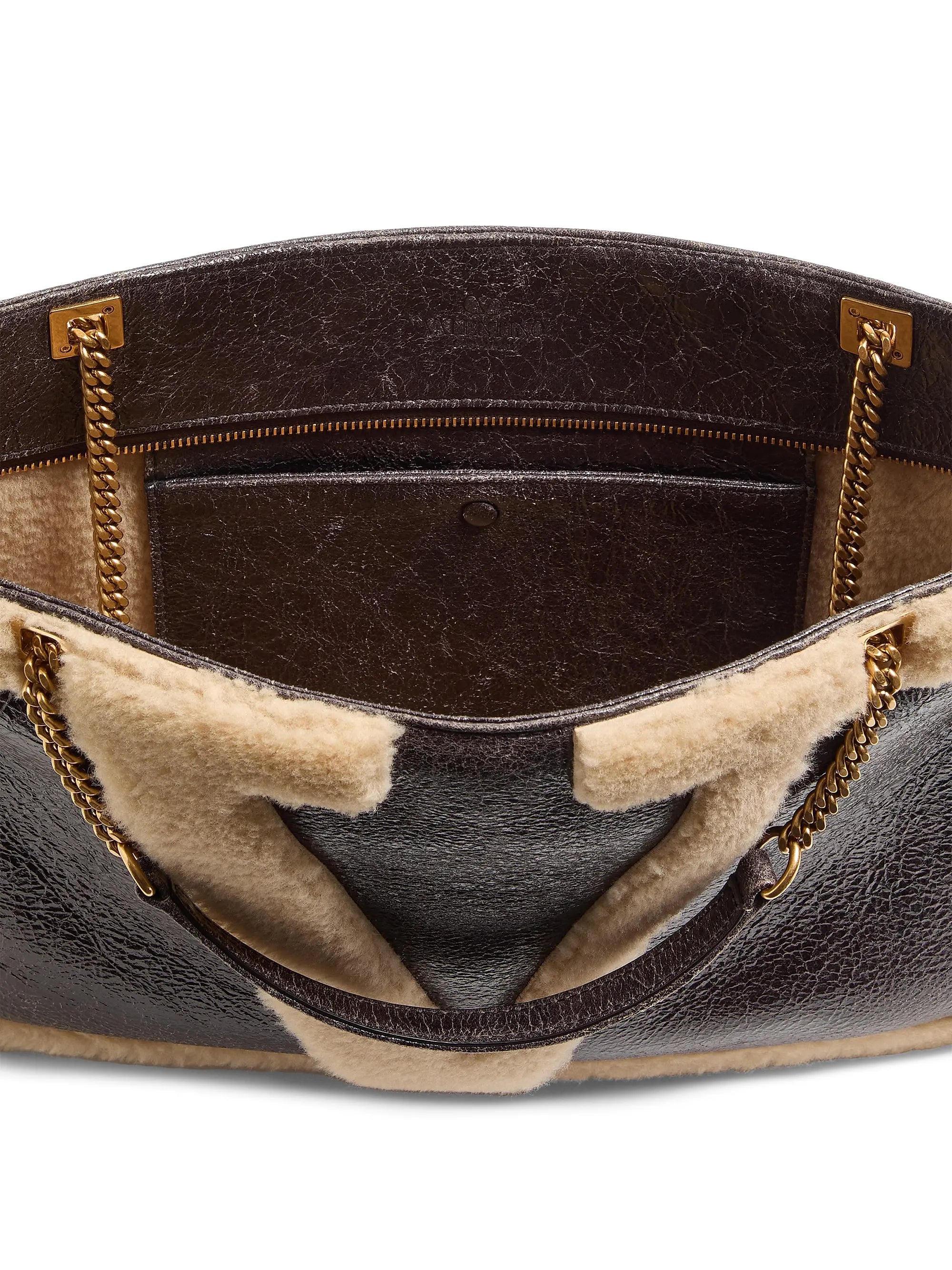Valentino Garavani Viva Superstar Medium Shopping Bag in Shearling