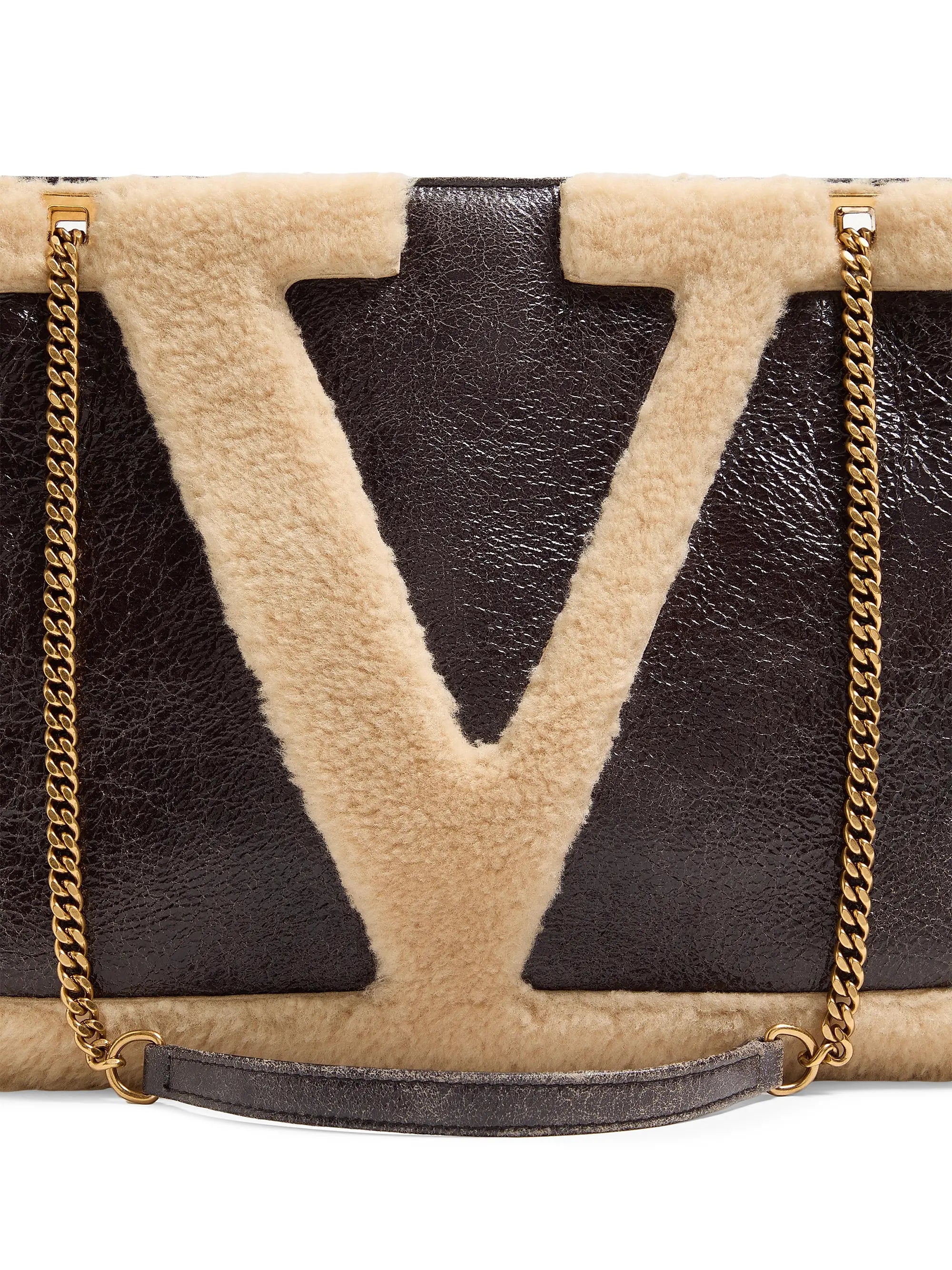 Valentino Garavani Viva Superstar Medium Shopping Bag in Shearling