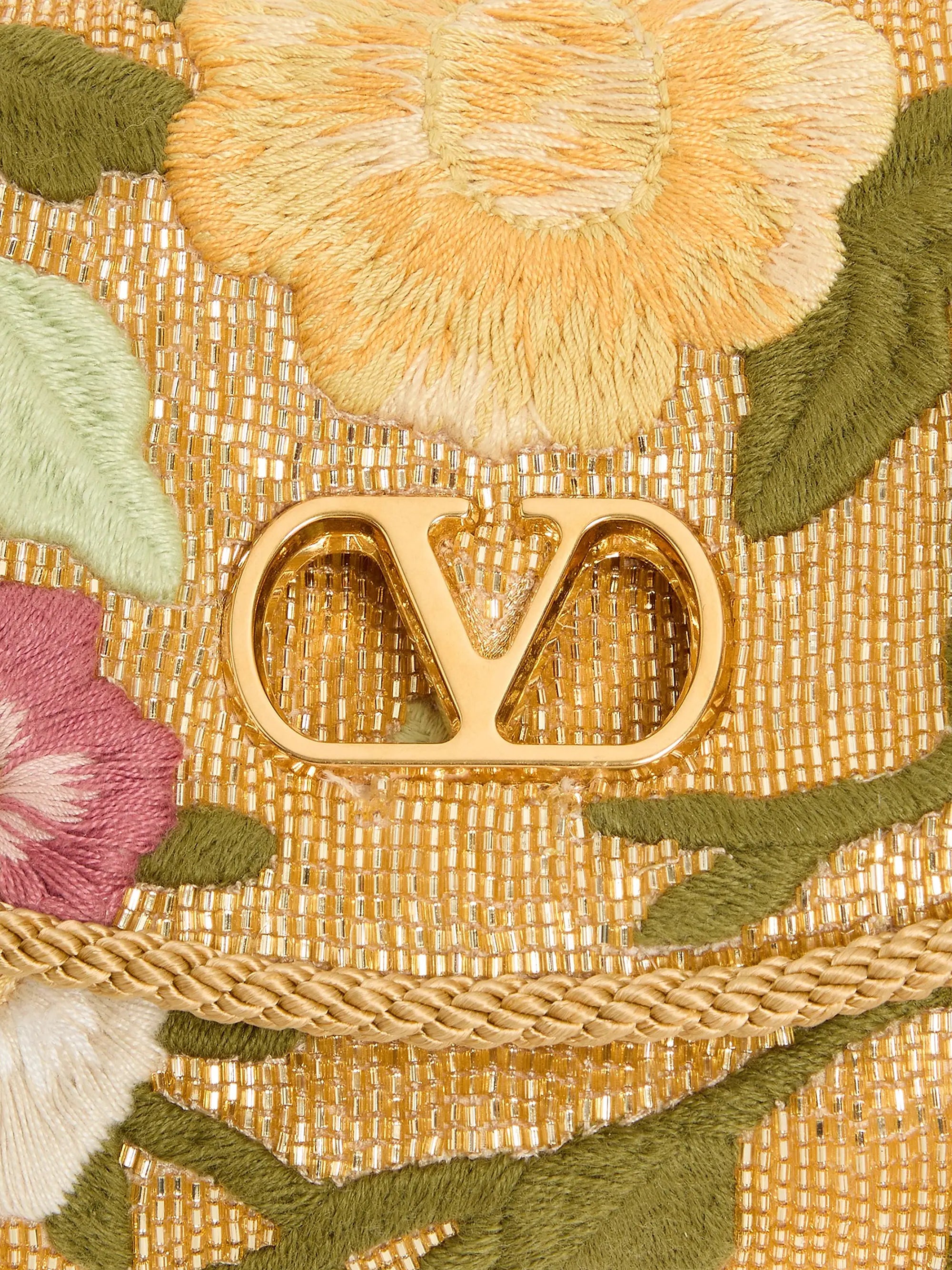 Valentino Garavani DeVain Small Embroidered Shoulder Bag
