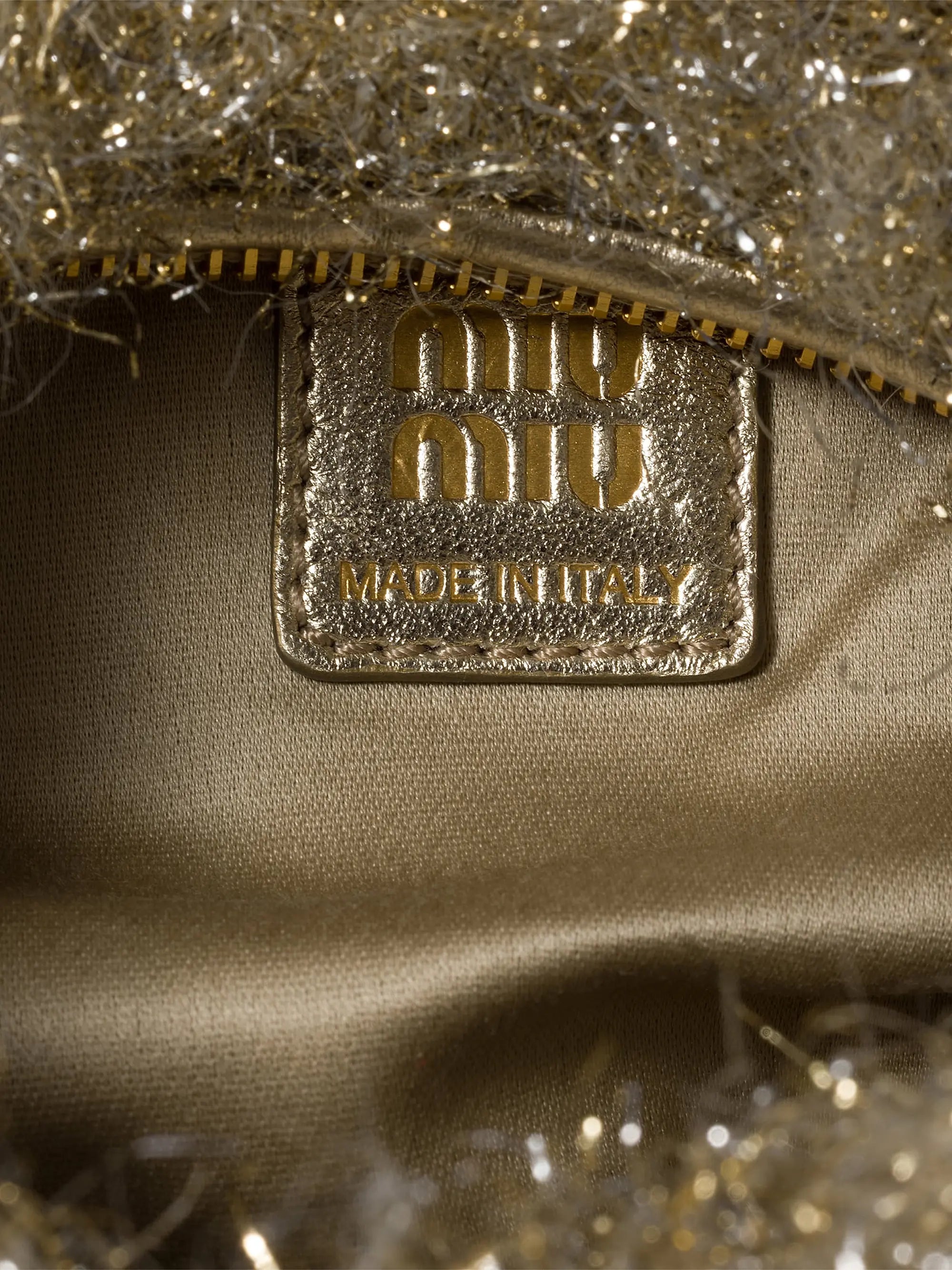 Miu Miu Wander Lurex Mini Top Handle Bag