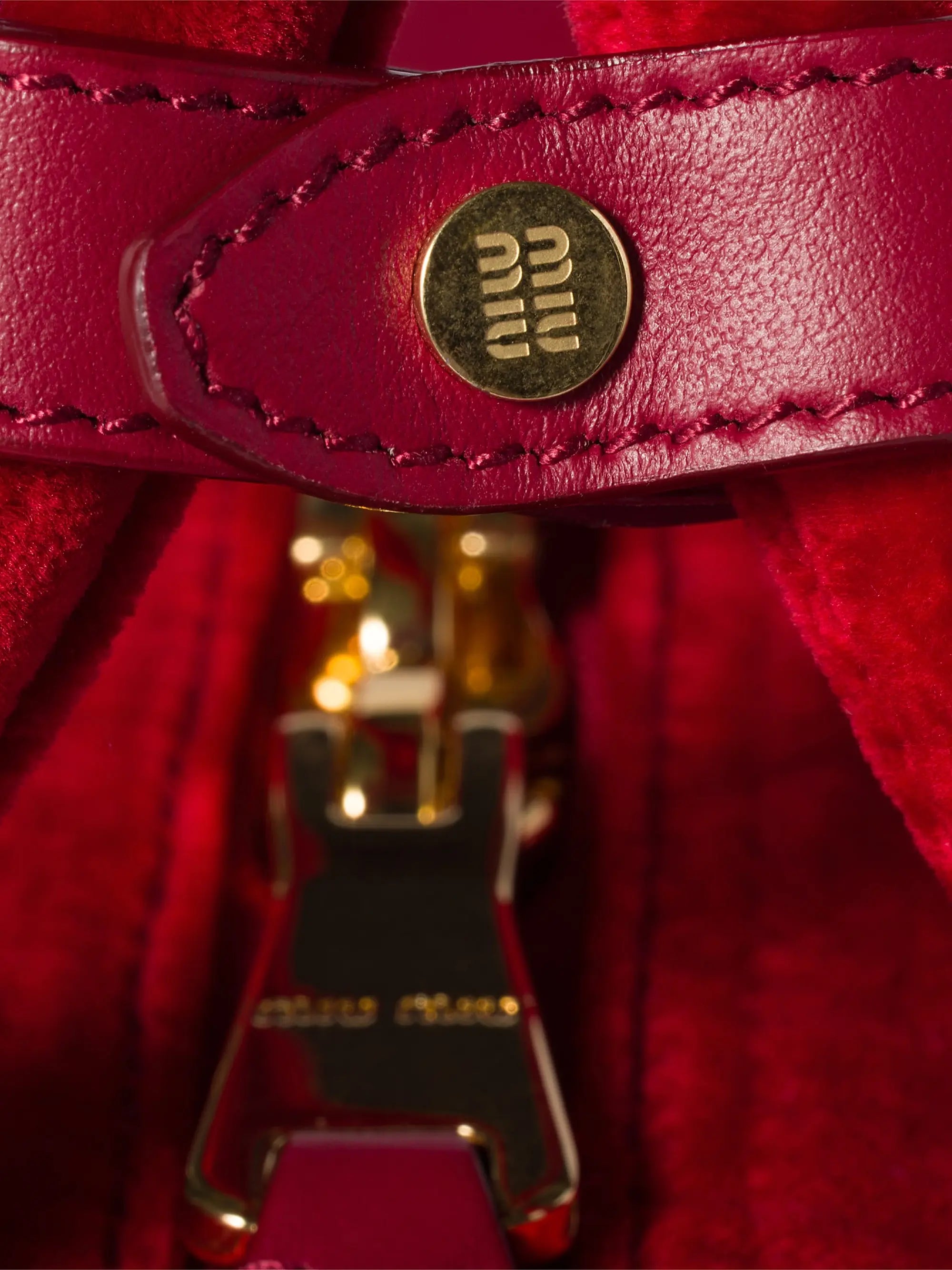 Miu Miu Arcadie Matelassé Velvet Top Handle Bag