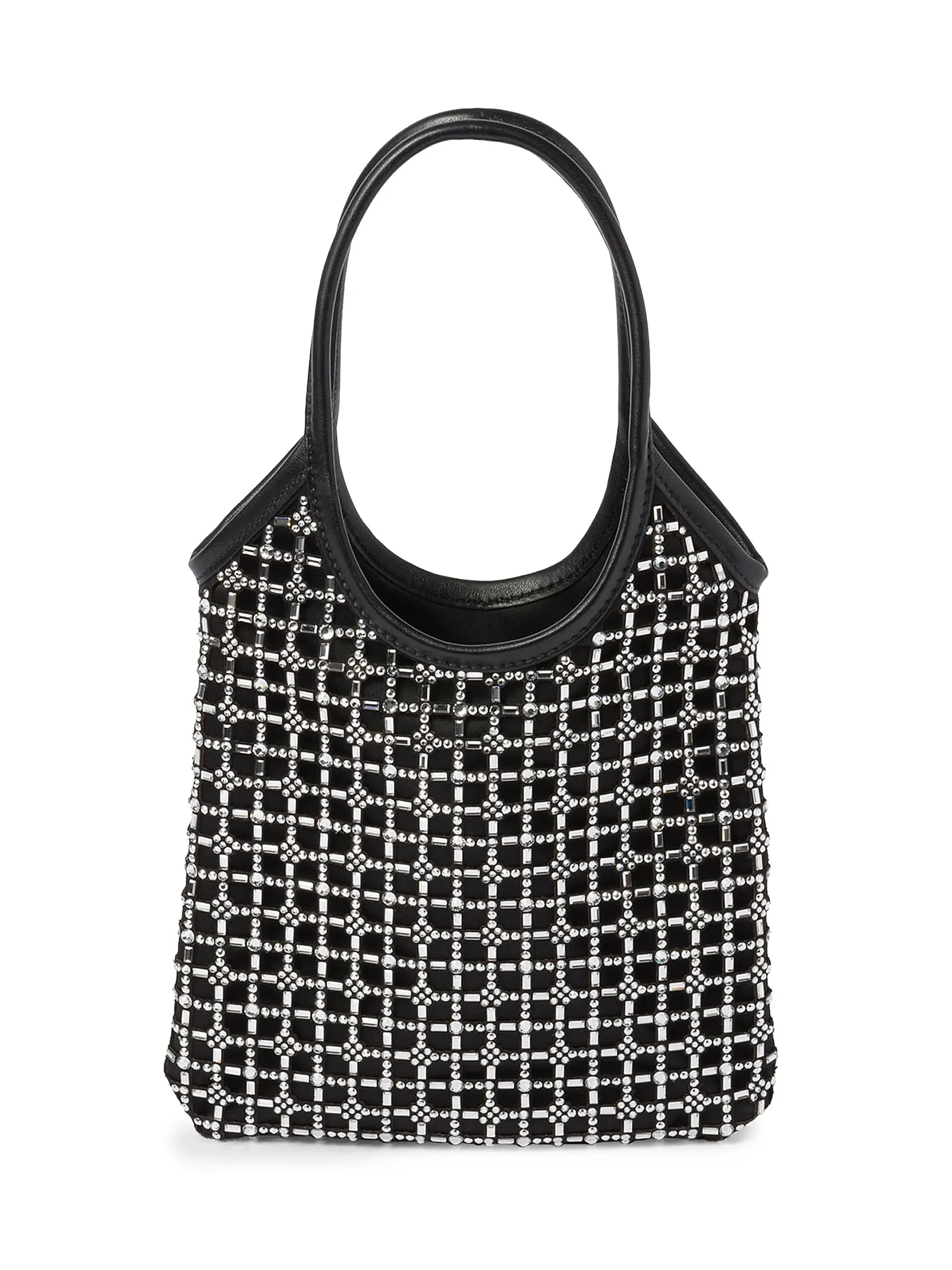 Miu Miu Ivy Satin Top-Handle Bag with Synthetic Crystals