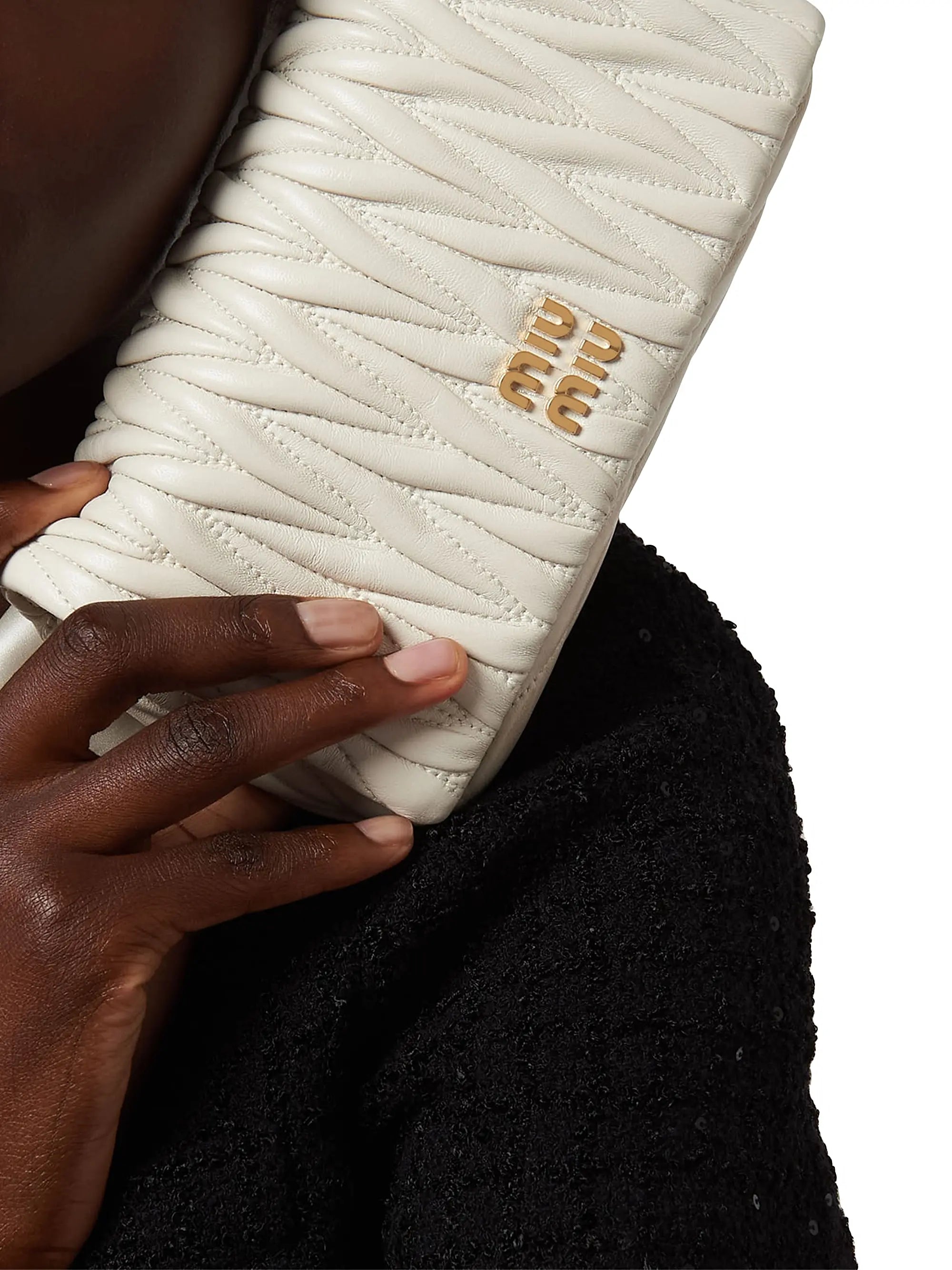 Miu Miu Matelassé Nappa Leather Mini Shoulder Bag
