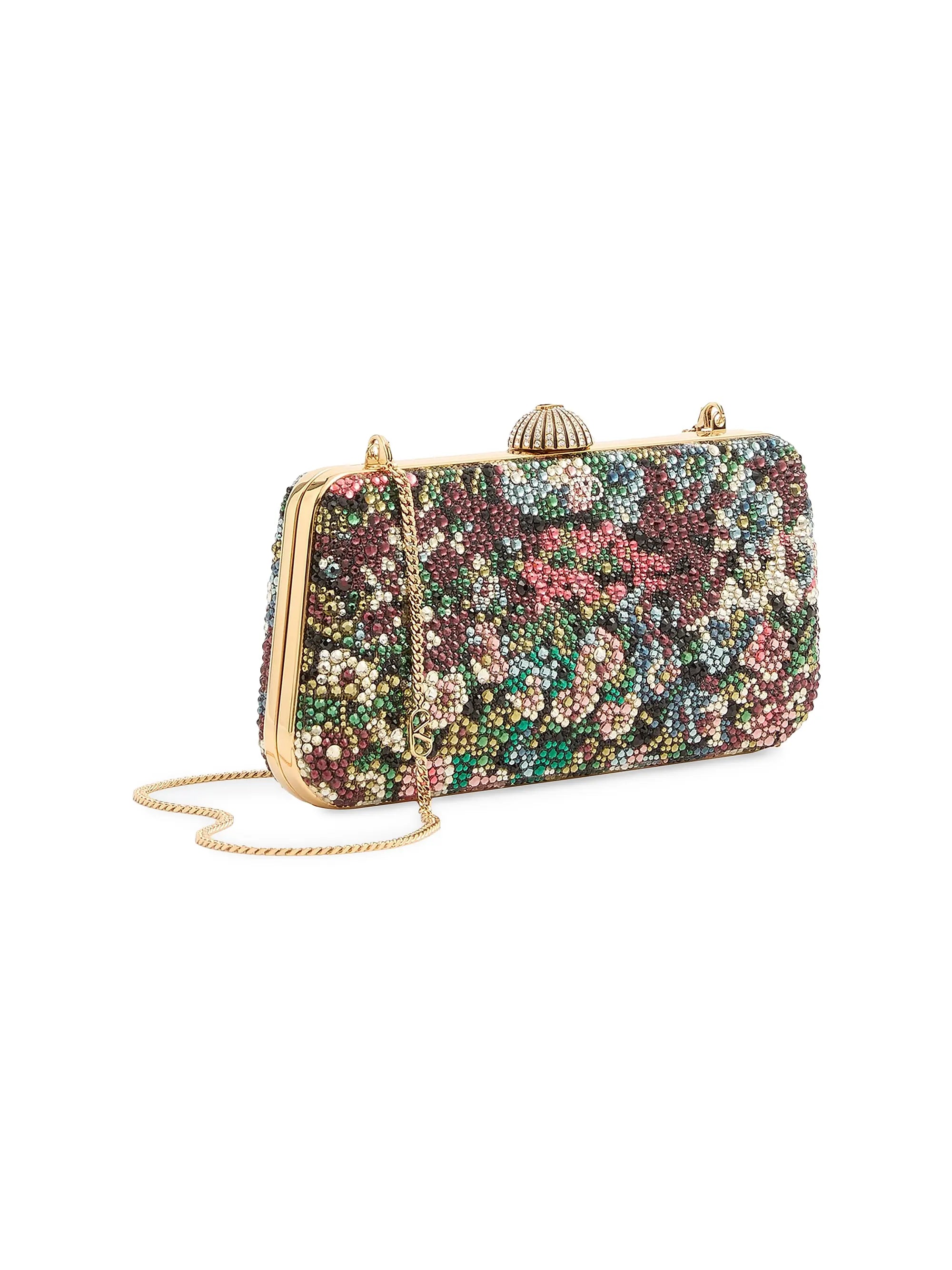 Valentino Garavani Carry Secrets Minaudiere Clutch with Apres L'hiver Rhinestone Motif