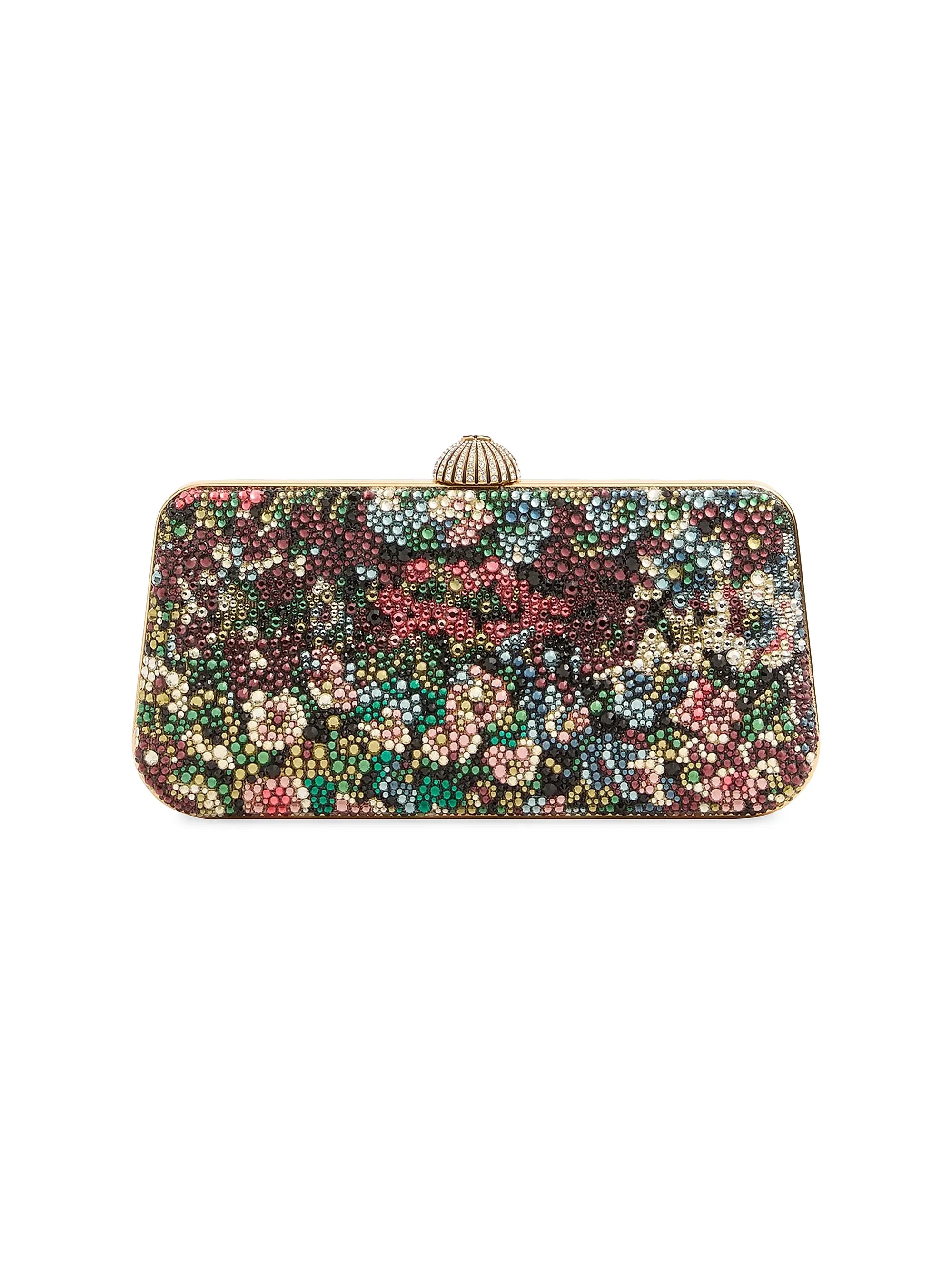 Valentino Garavani Carry Secrets Minaudiere Clutch with Apres L'hiver Rhinestone Motif