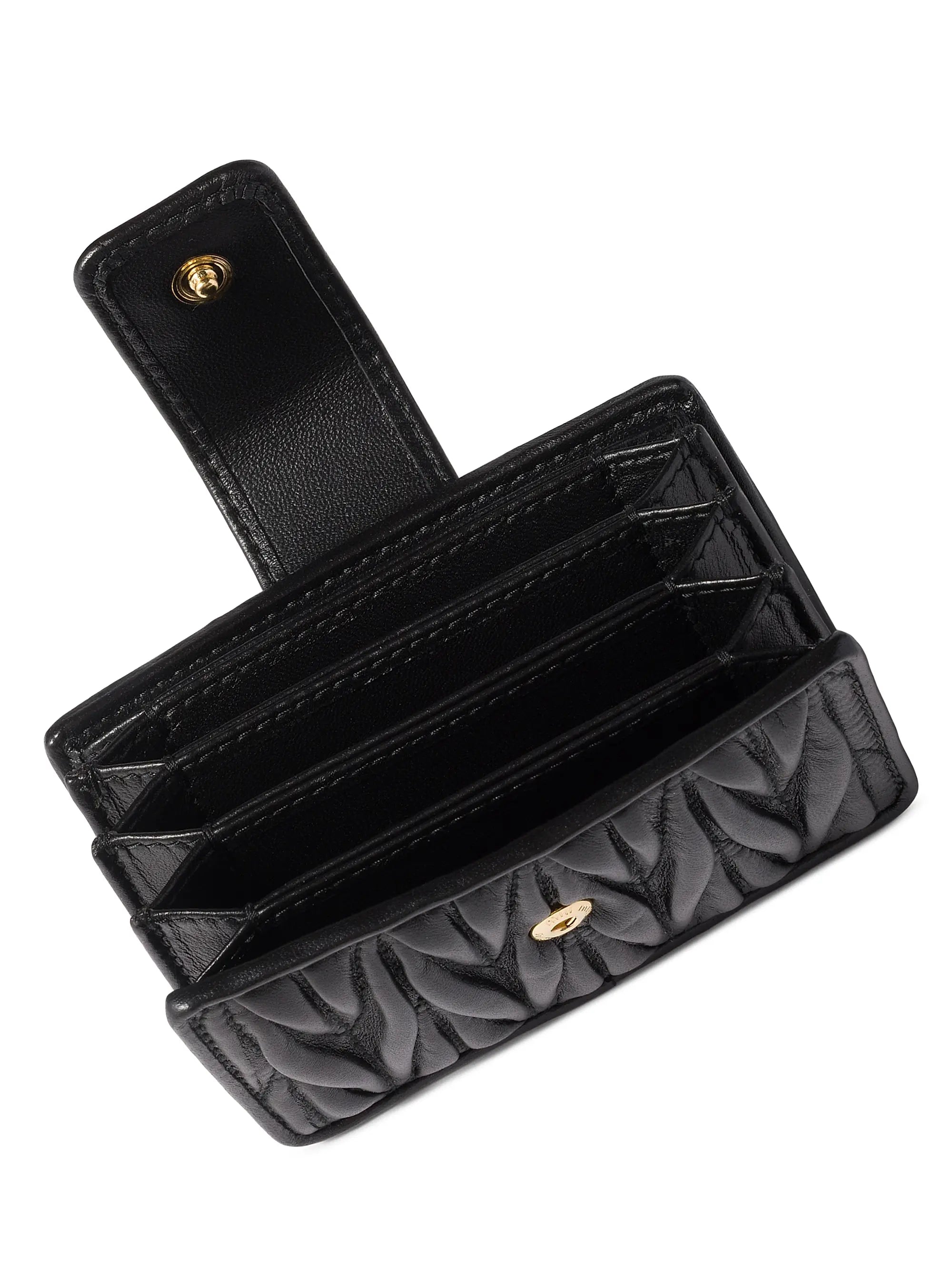 Miu Miu Matelassé Nappa Leather Card Holder