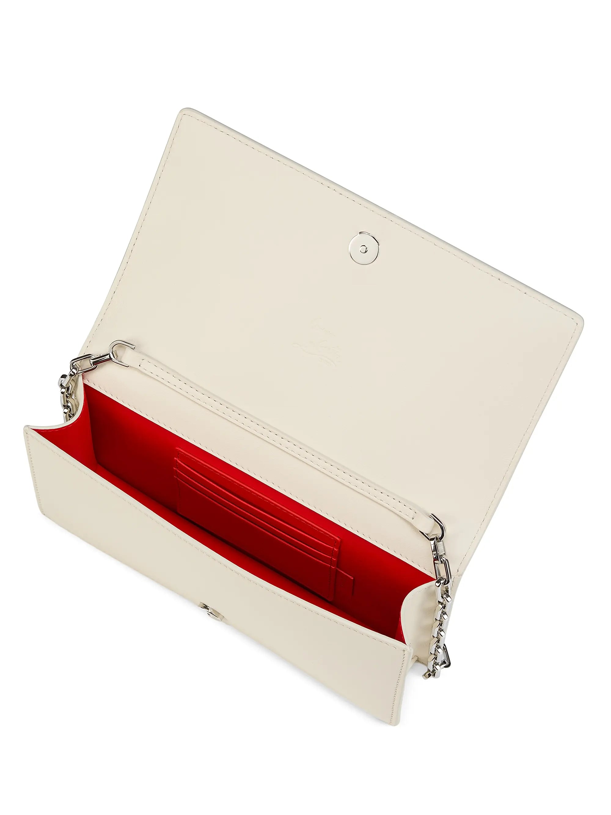 Christian Louboutin Bettina Suede Strass and Pearls Clutch