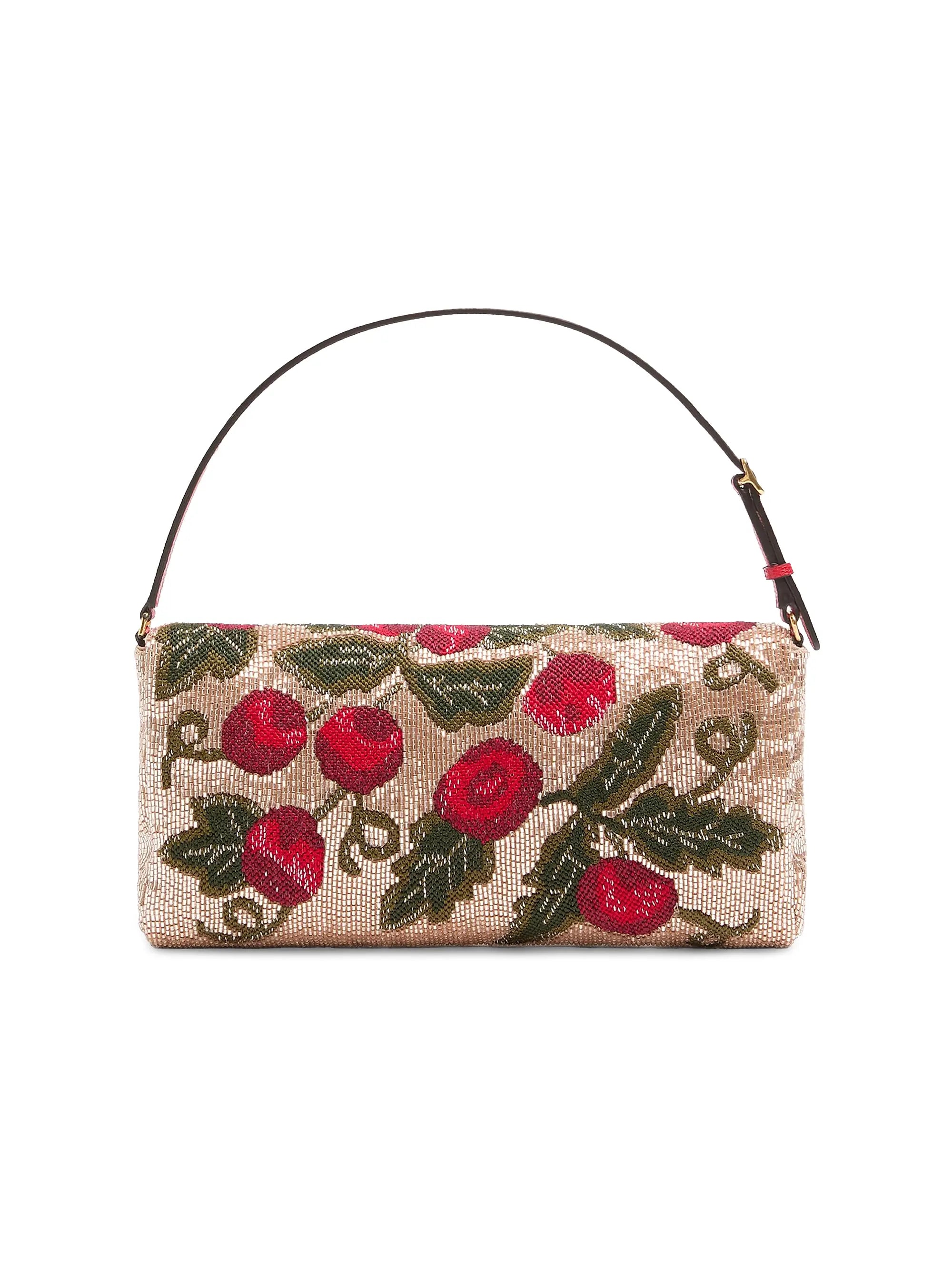 Valentino Garavani Devain Embroidered Small Top Handle Bag