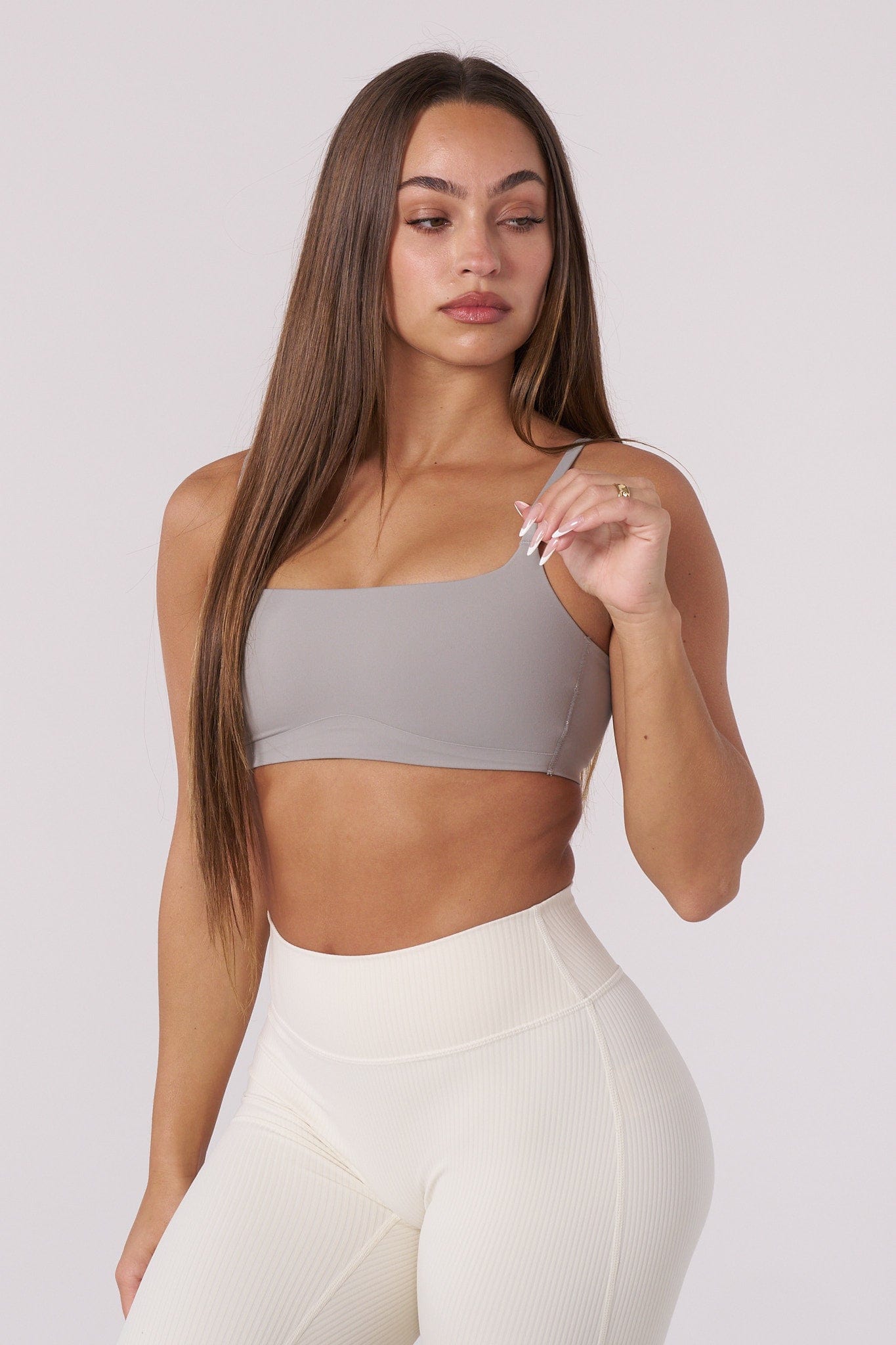YoungLA W350 Luna Sports Bra Light Grey