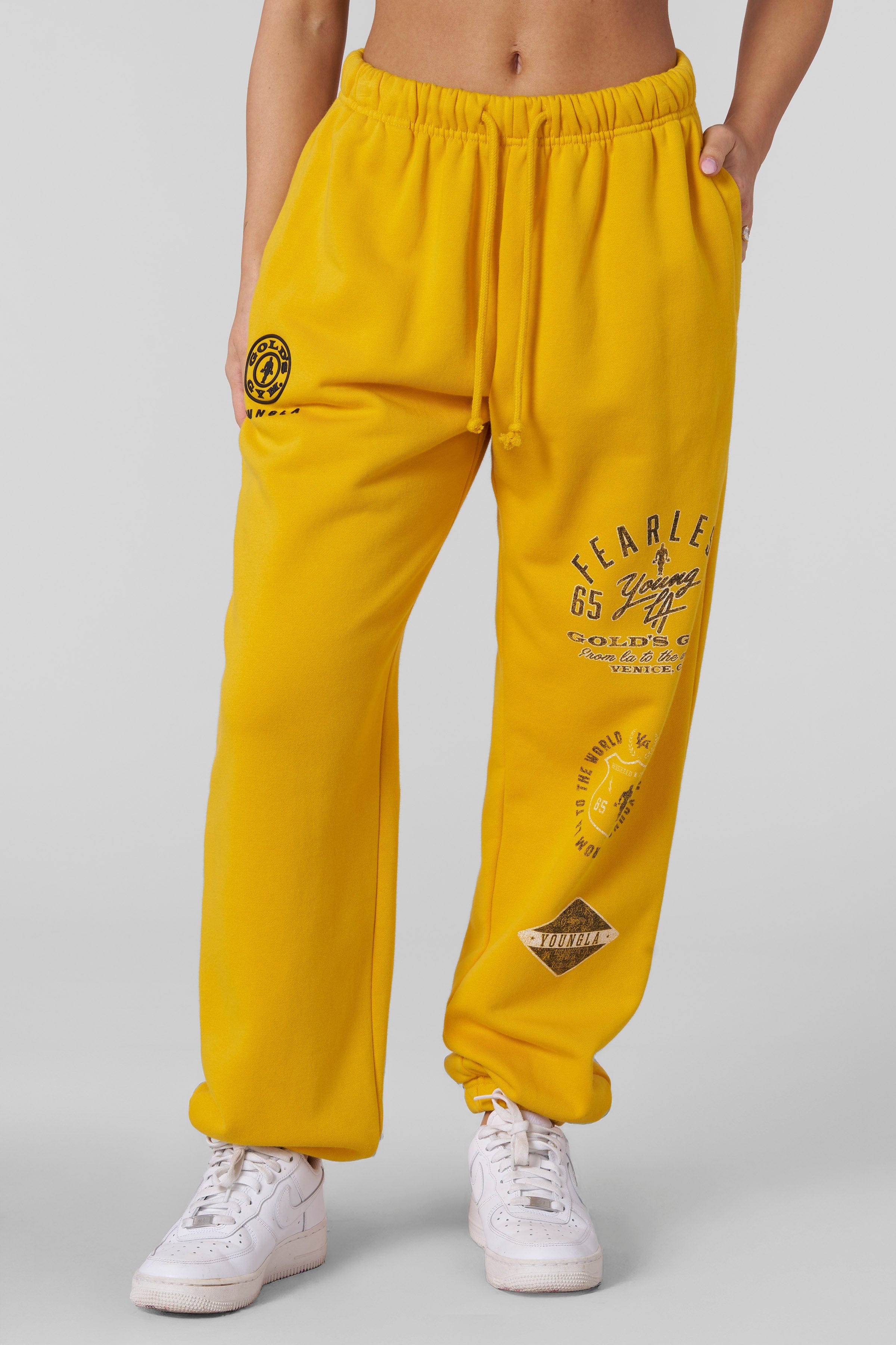 YoungLA W270 Gold's Gym Cuff Joggers Yellow