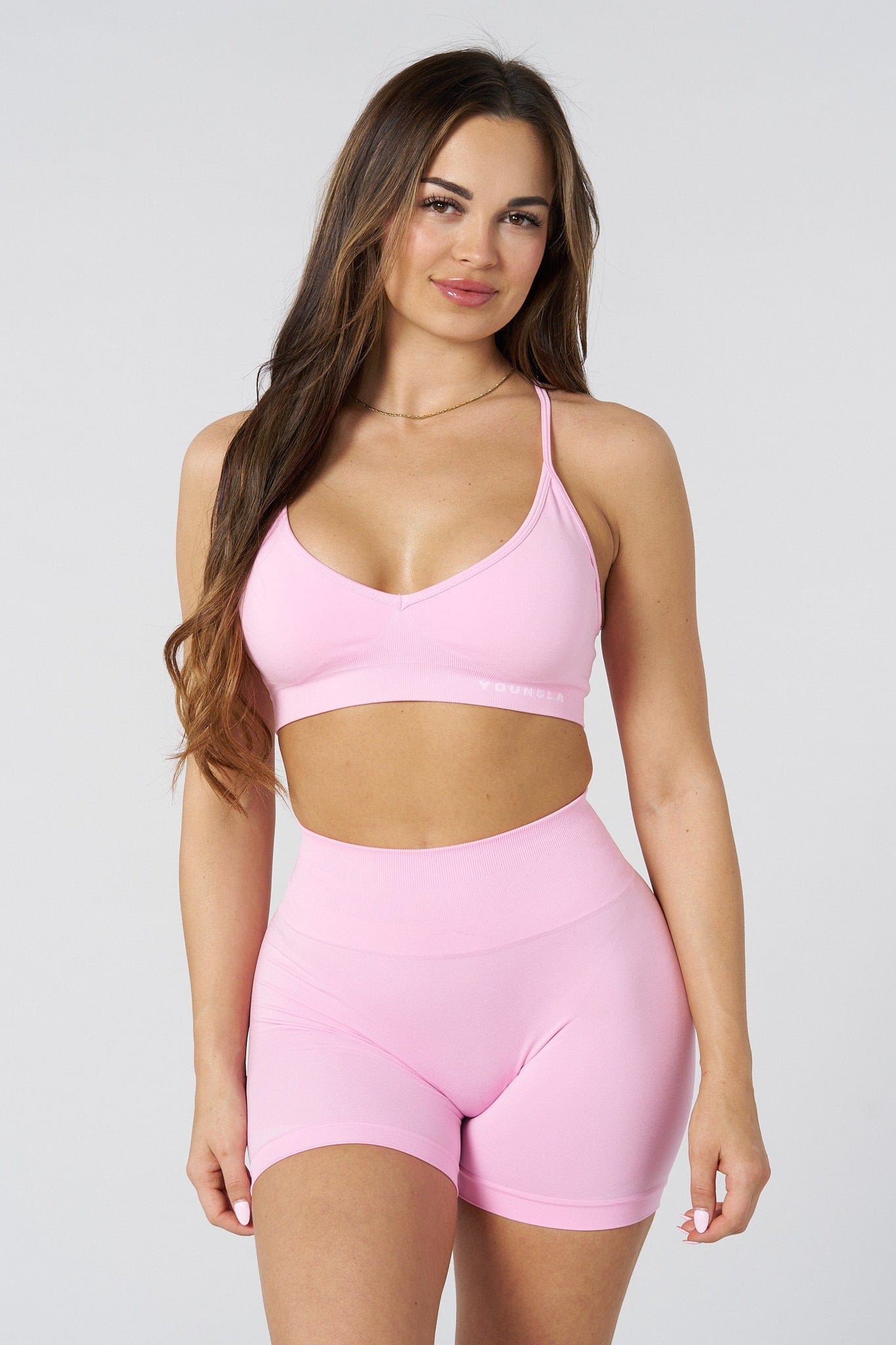 YoungLA W327 - Core Seamless Sports Bra Pink Punch