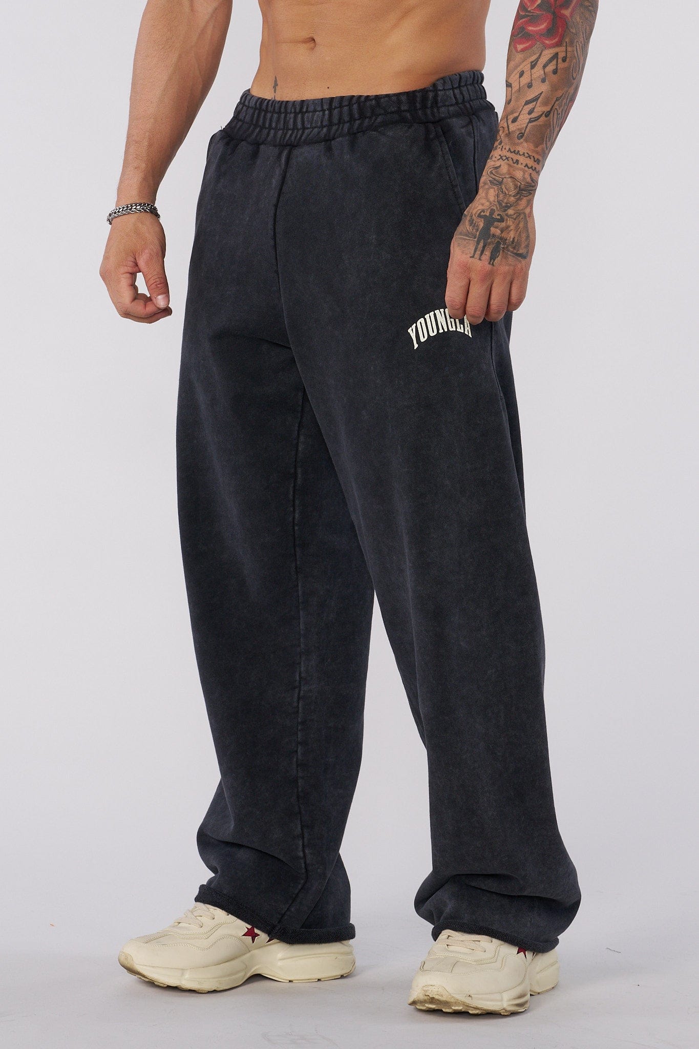 YoungLA 2088 - New Wave Baggy Sweats Black Wash