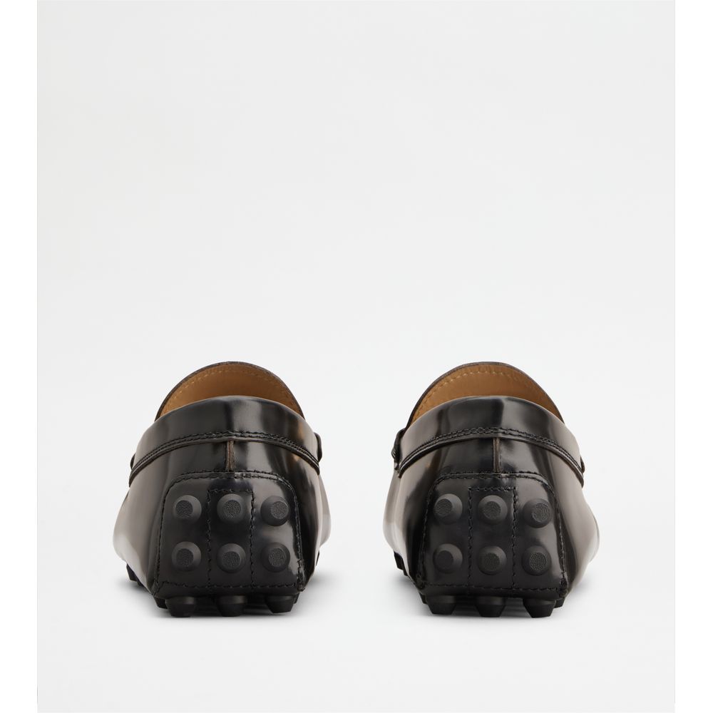 Tods Gommino Bubble Loafers In Leather Grey Mens