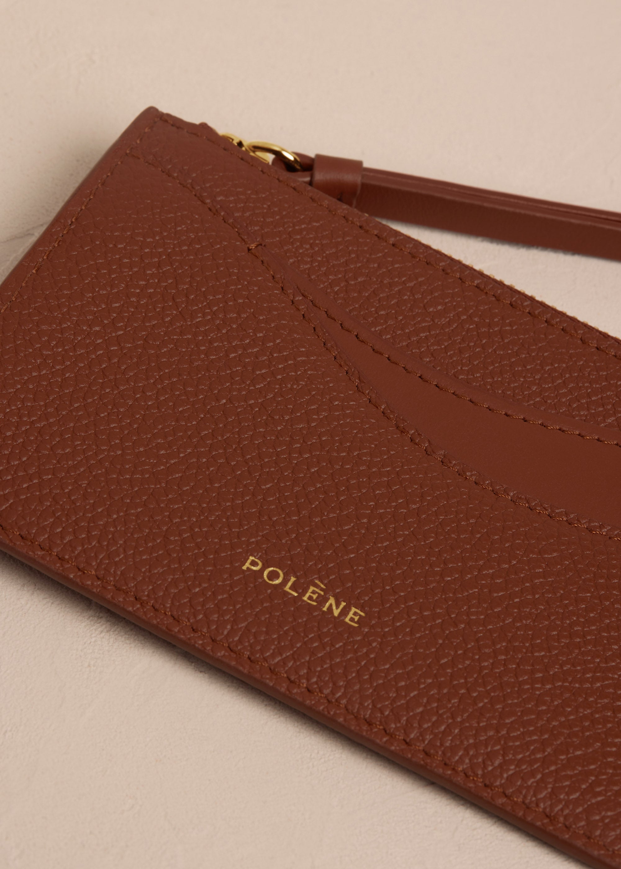Polene Pouch Sierra Mini Duo Cognac