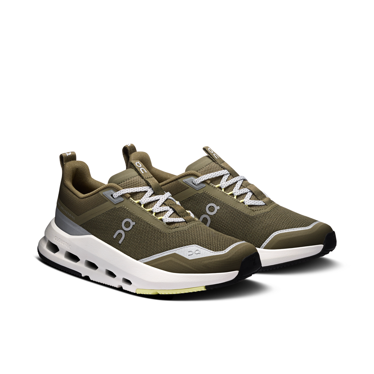 On Cloudnova Olive Limelight Kids