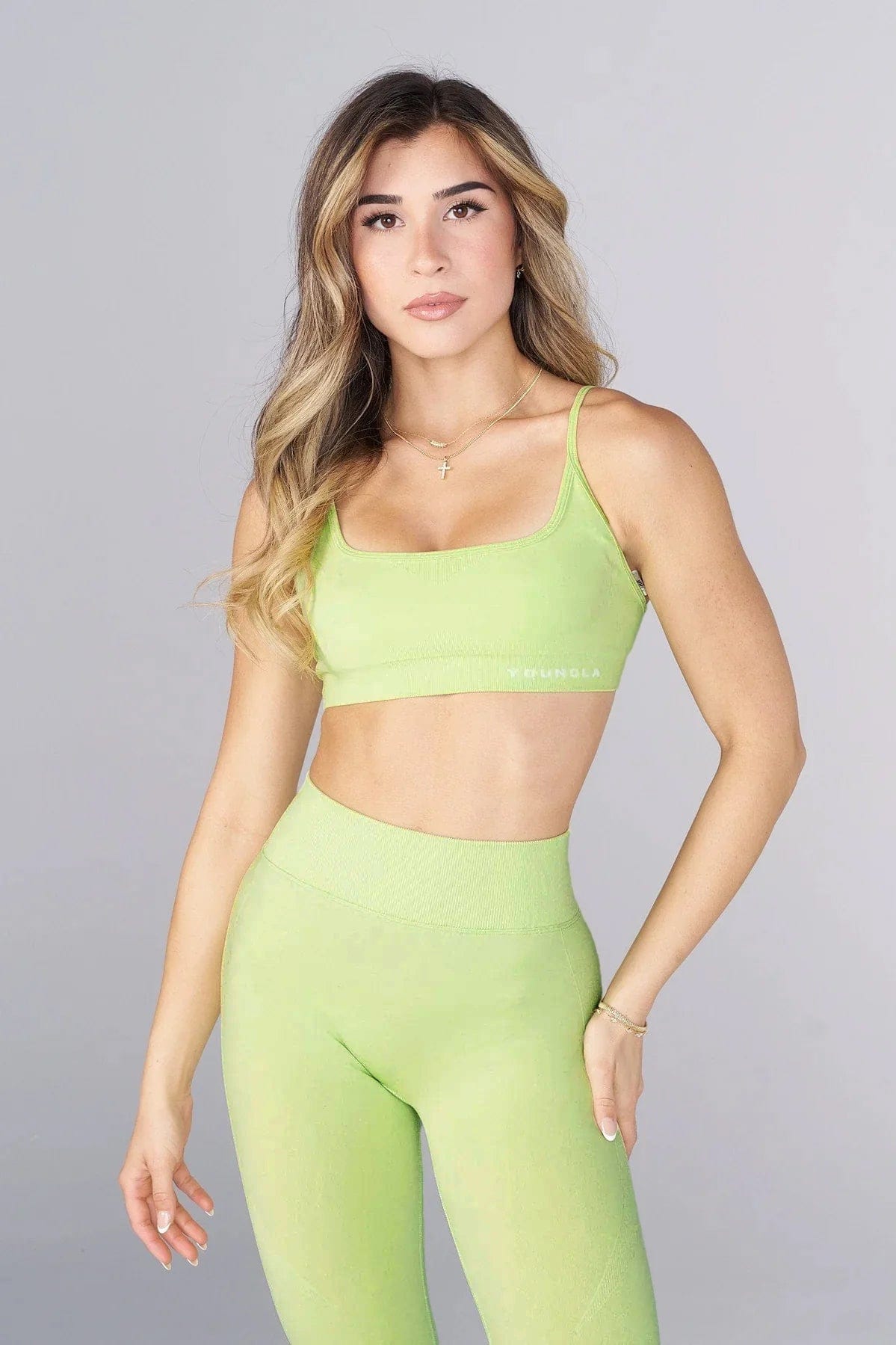 YoungLA W340 Core Hourglass Bra Lime Green
