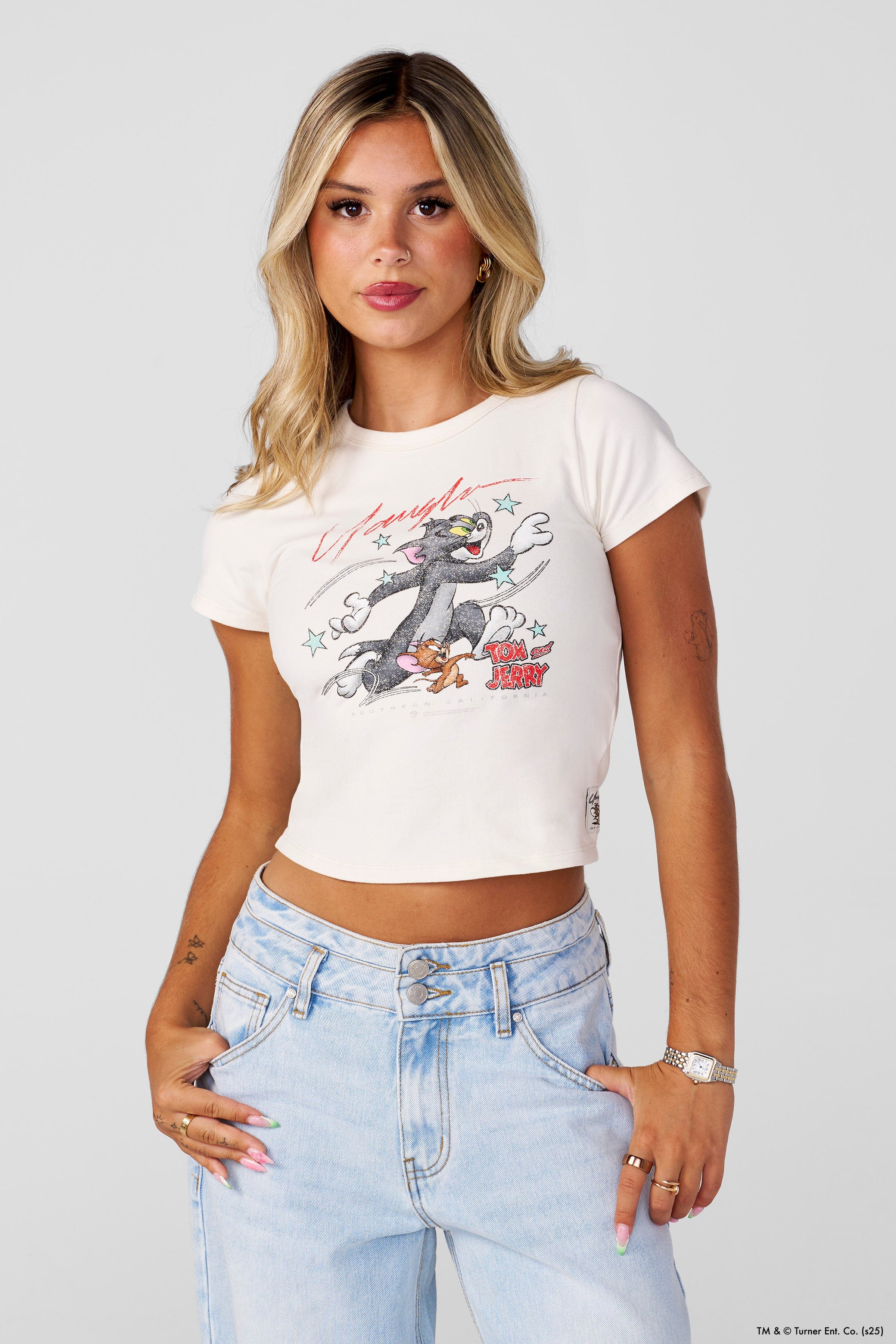 YoungLA W405 Tom & Jerry Baby Tee Chase Mode