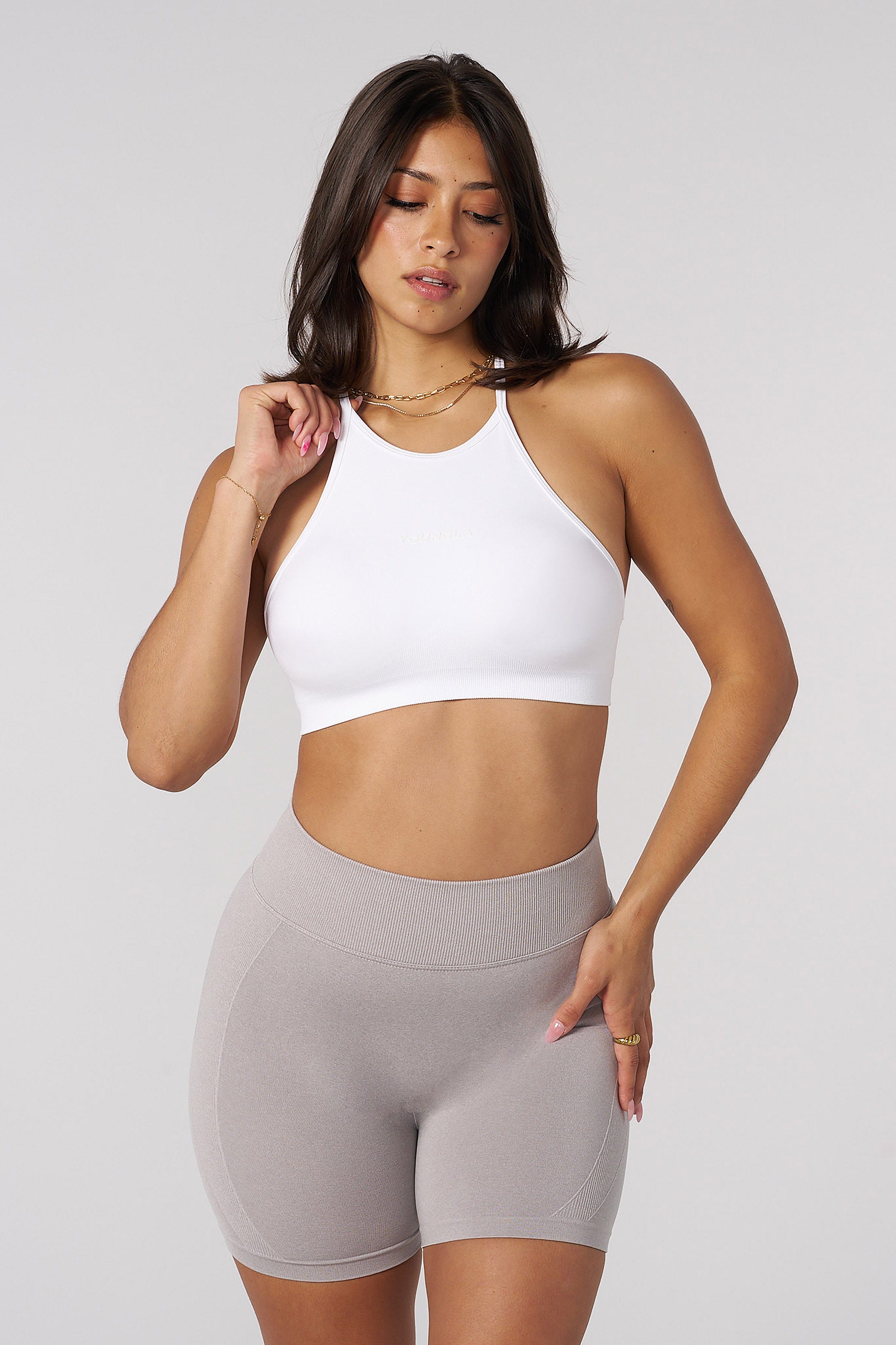 YoungLA W452 Core Hourglass Bra Tank White