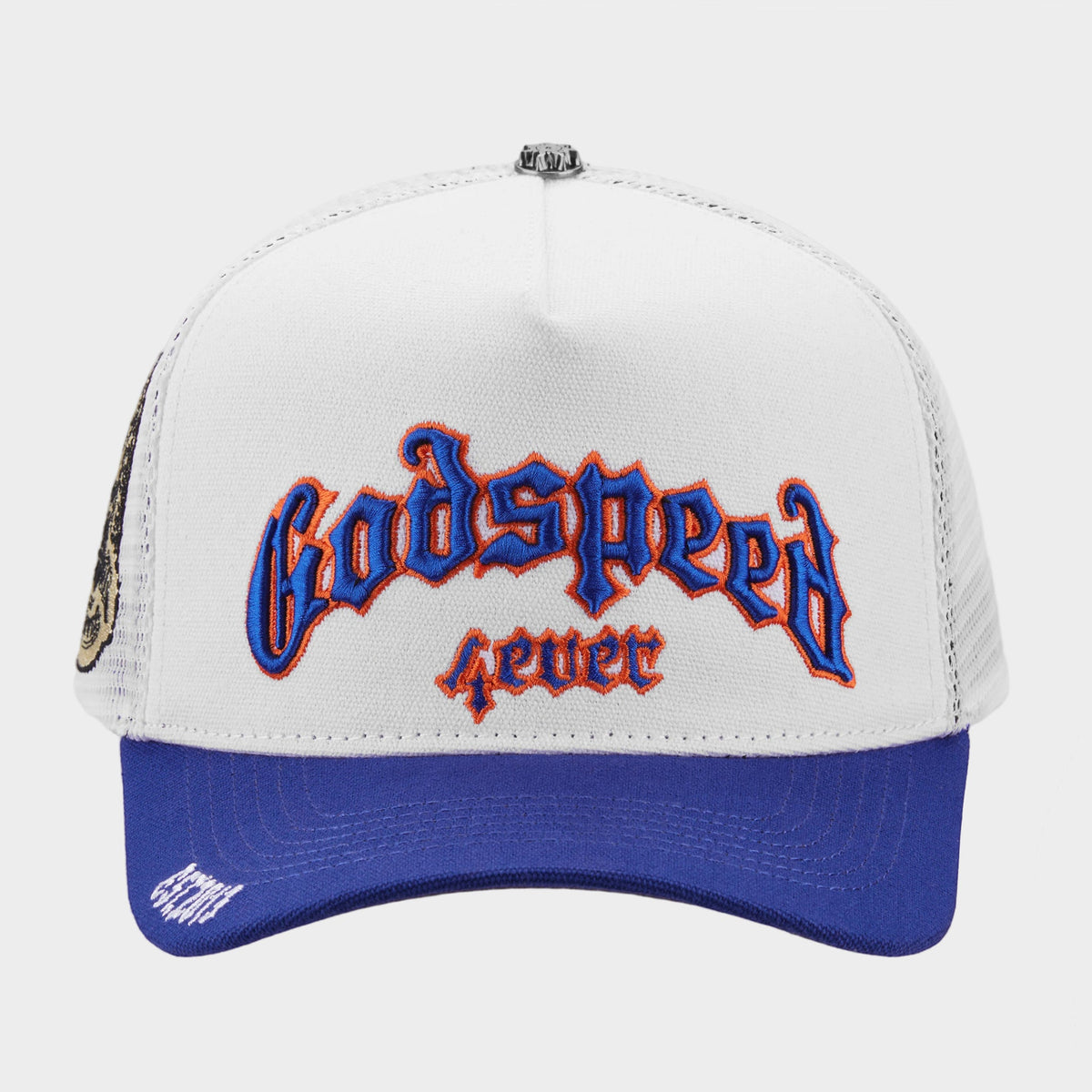 Godspeed GS Forever Trucker Hat (White / Blue / Orange)