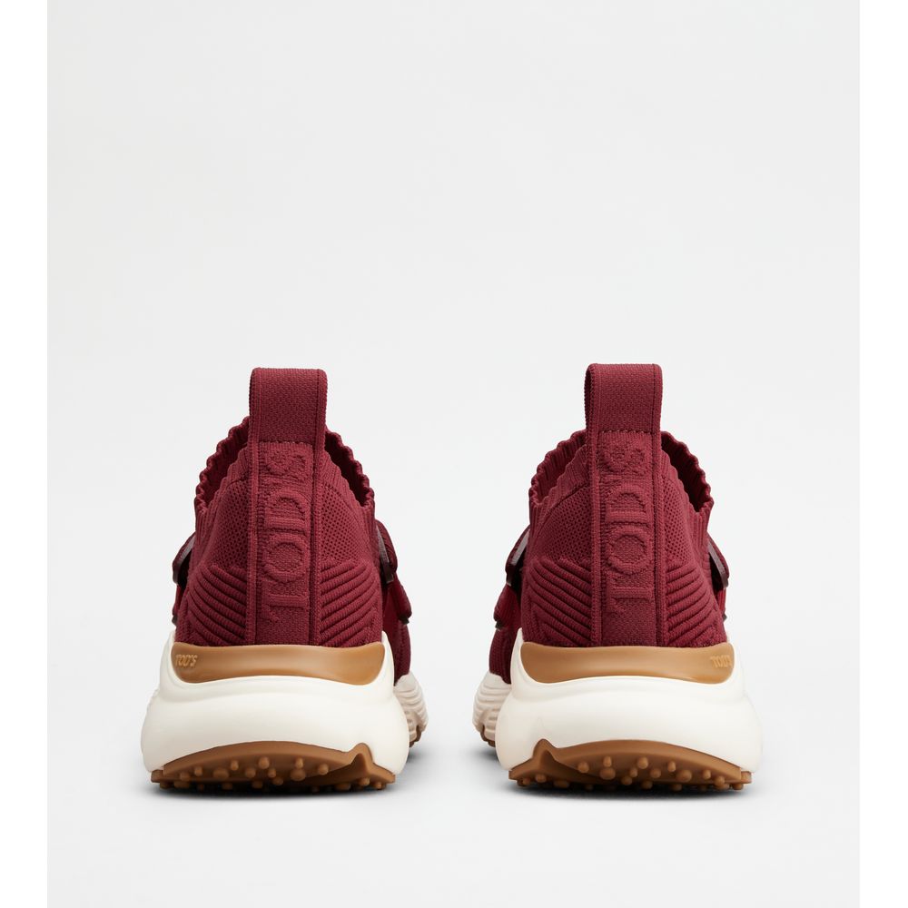 Tods Kate Slip-On Sneakers In Fabric Red Womens
