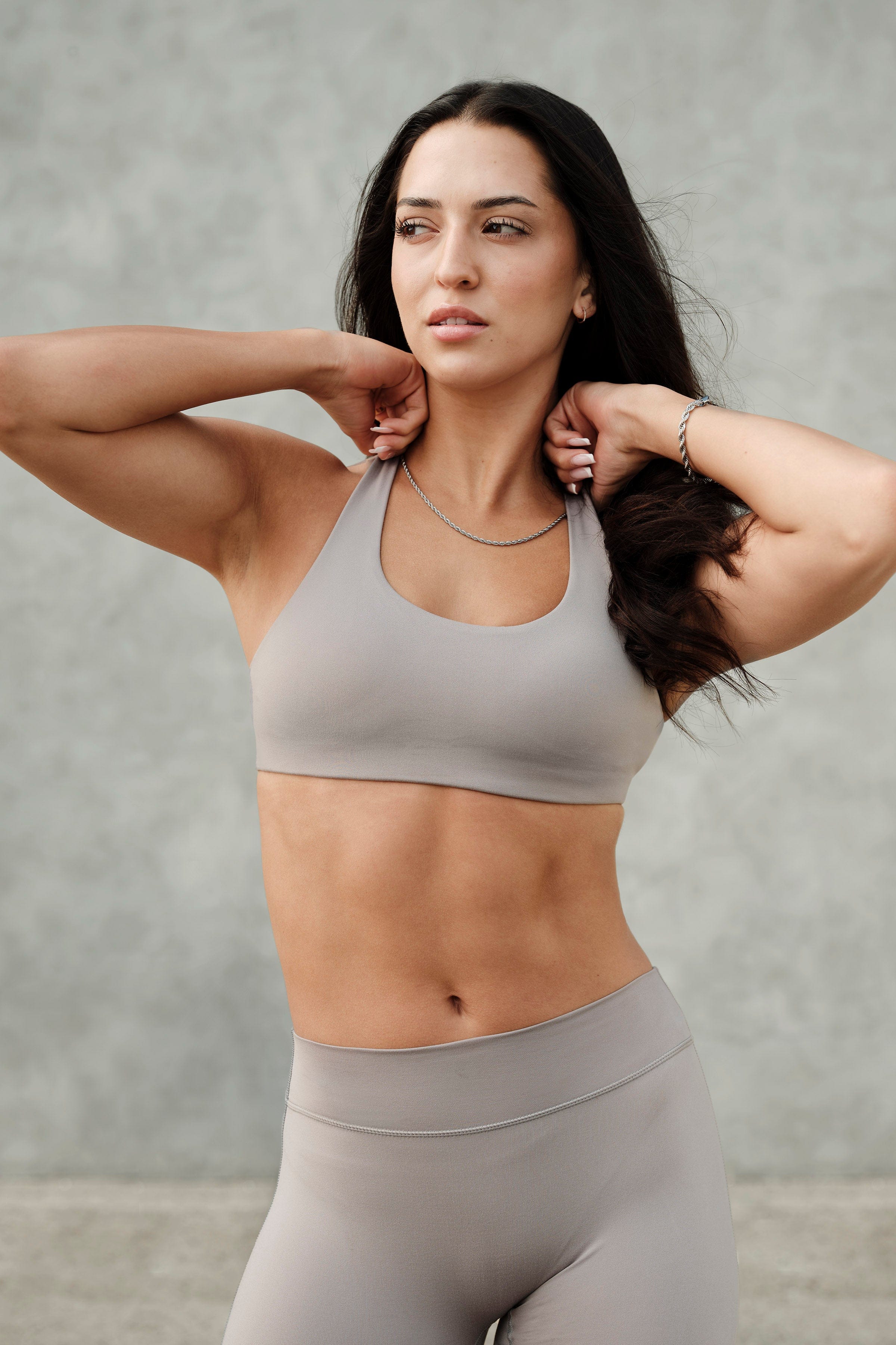 YoungLA W341 Balance Crossback Bra Grey