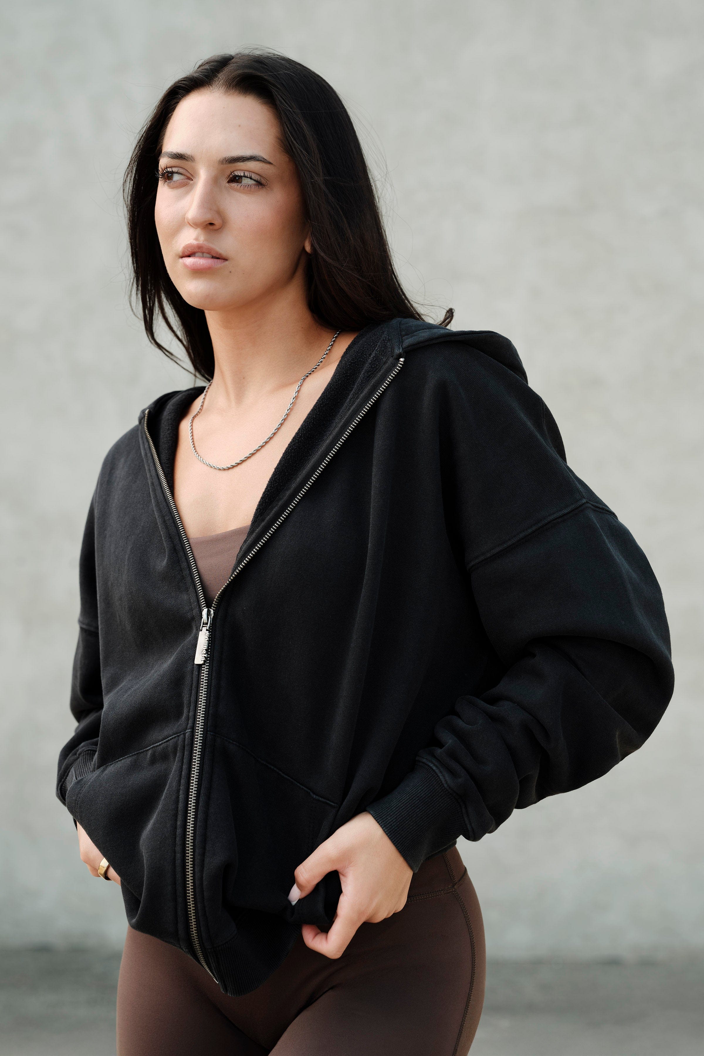 YoungLA W554 Balance Zip Hoodie Black