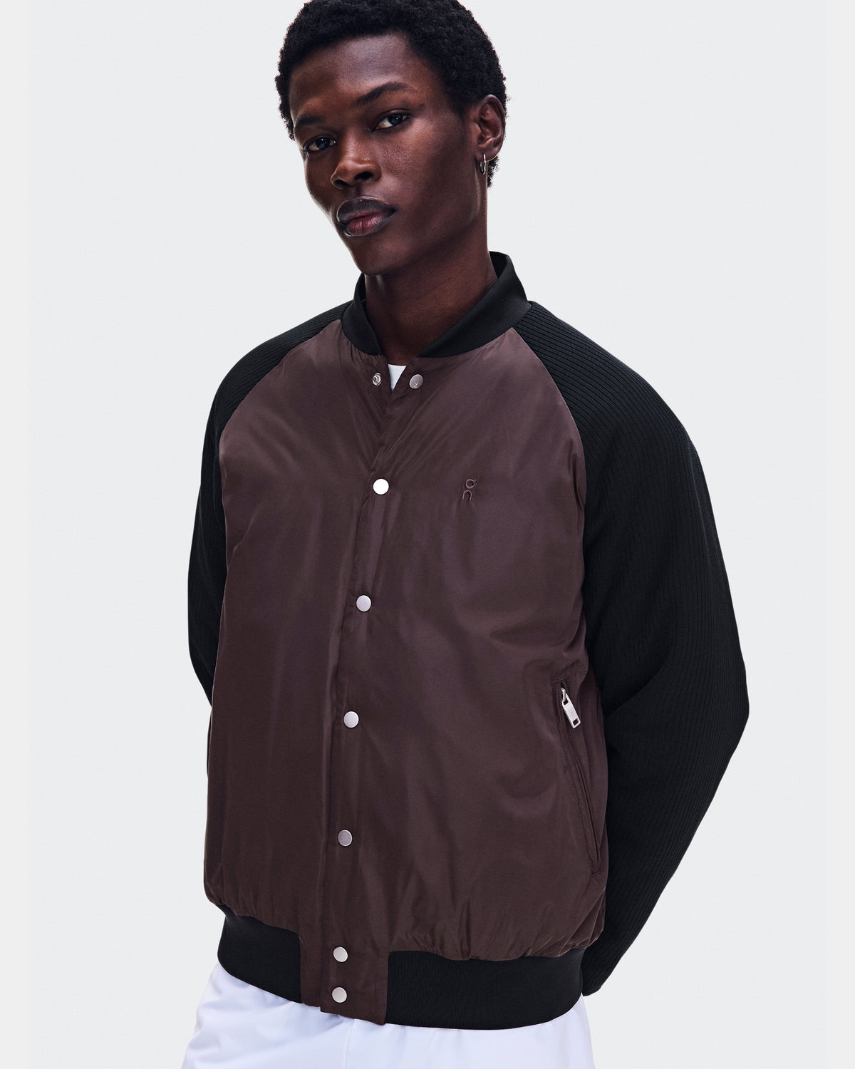 On Courtside Bomber Mulberry | Black