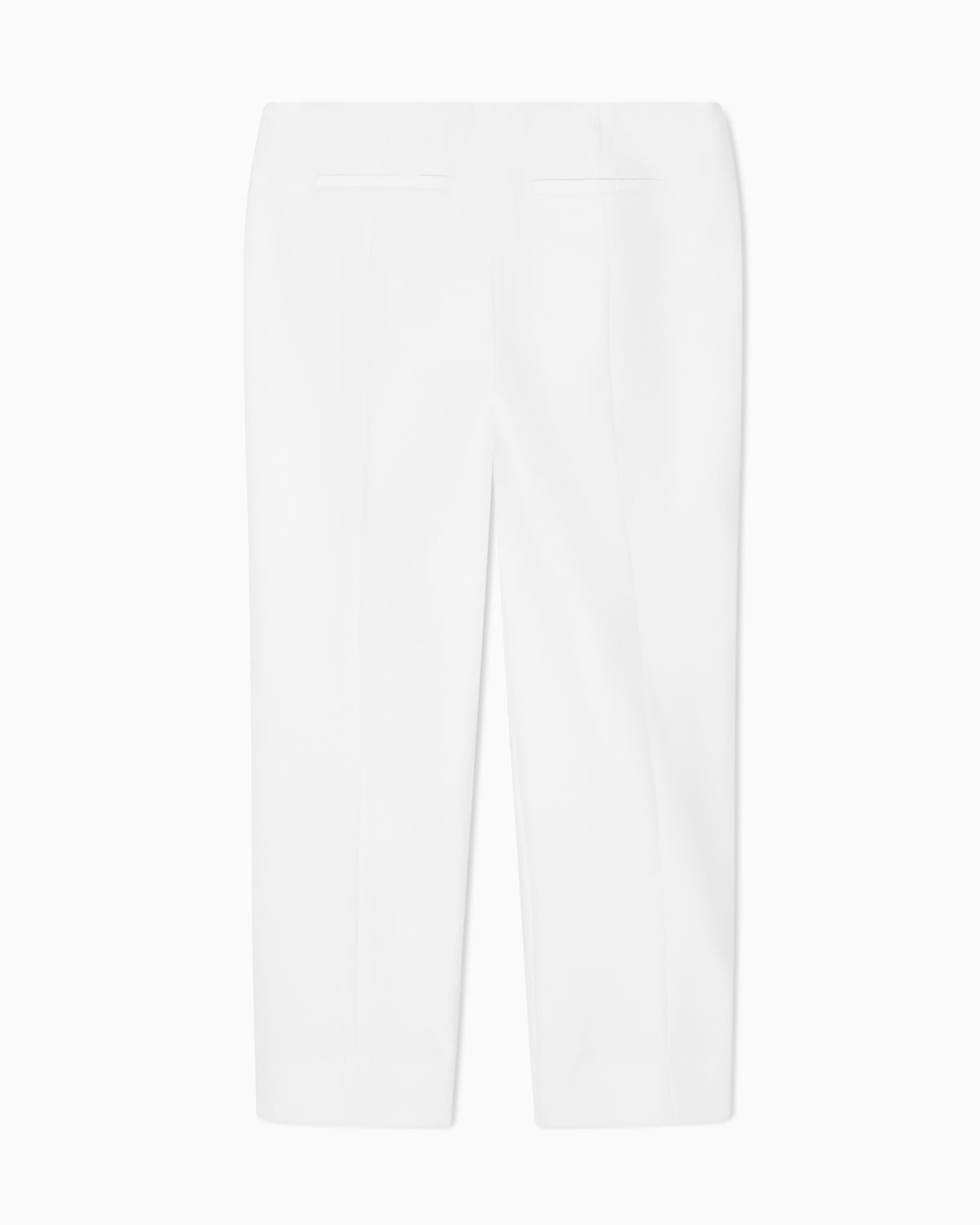 Emporio Armani High-waisted trousers in stretch cotton gabardine Essential