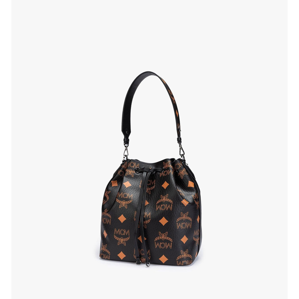 MCM Medium Dessau Drawstring Bag In Maxi Visetos