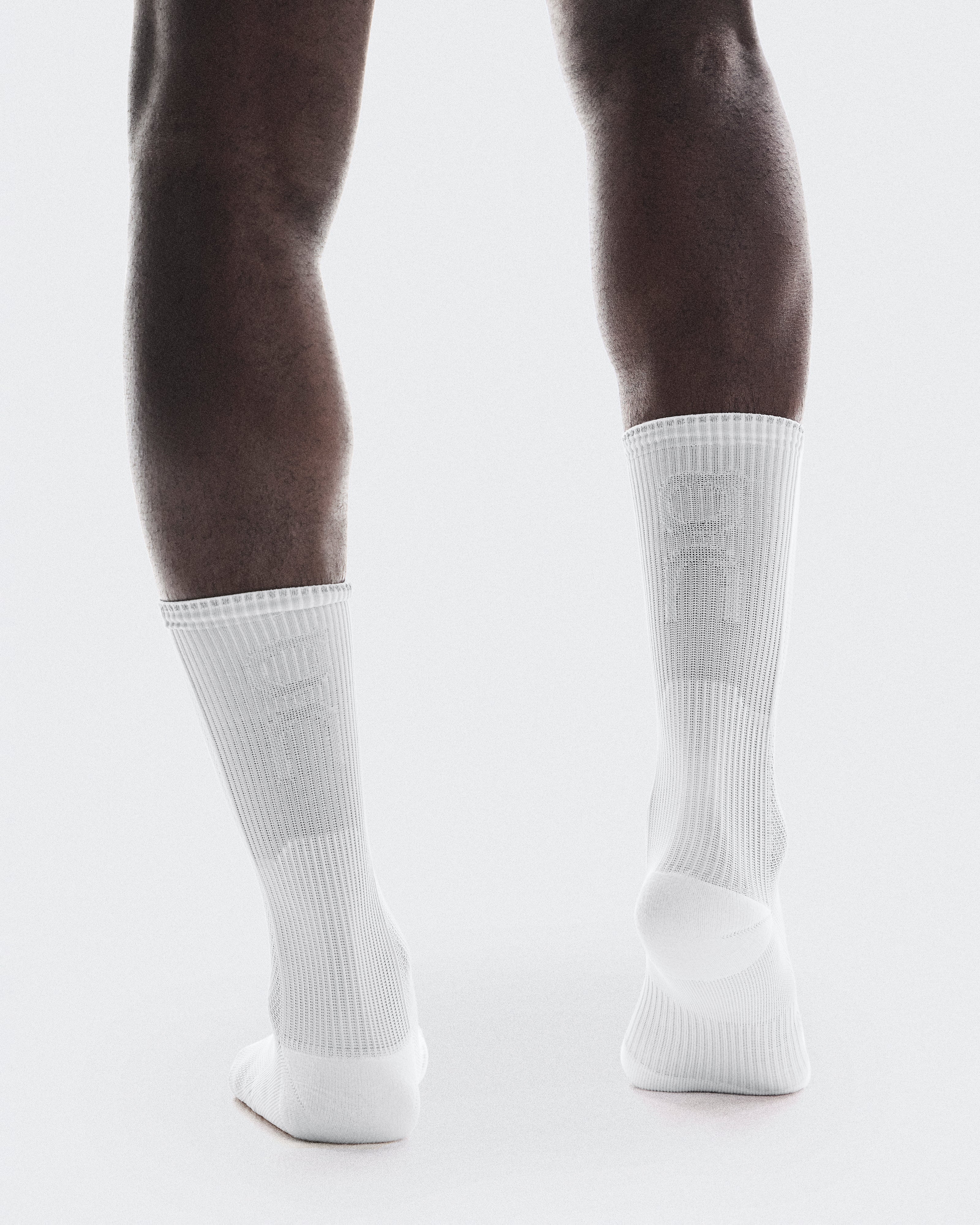 On Performance Run Sock High White | Glacier