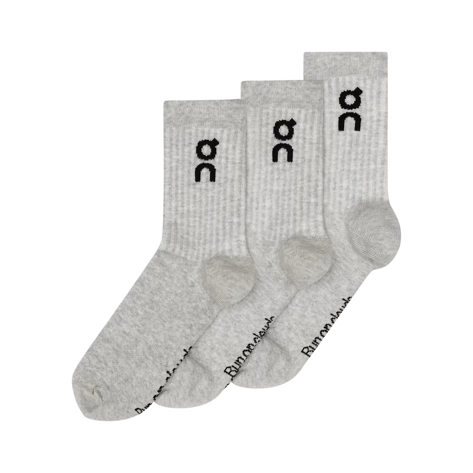 On Logo Sock High 3P Heather Gray