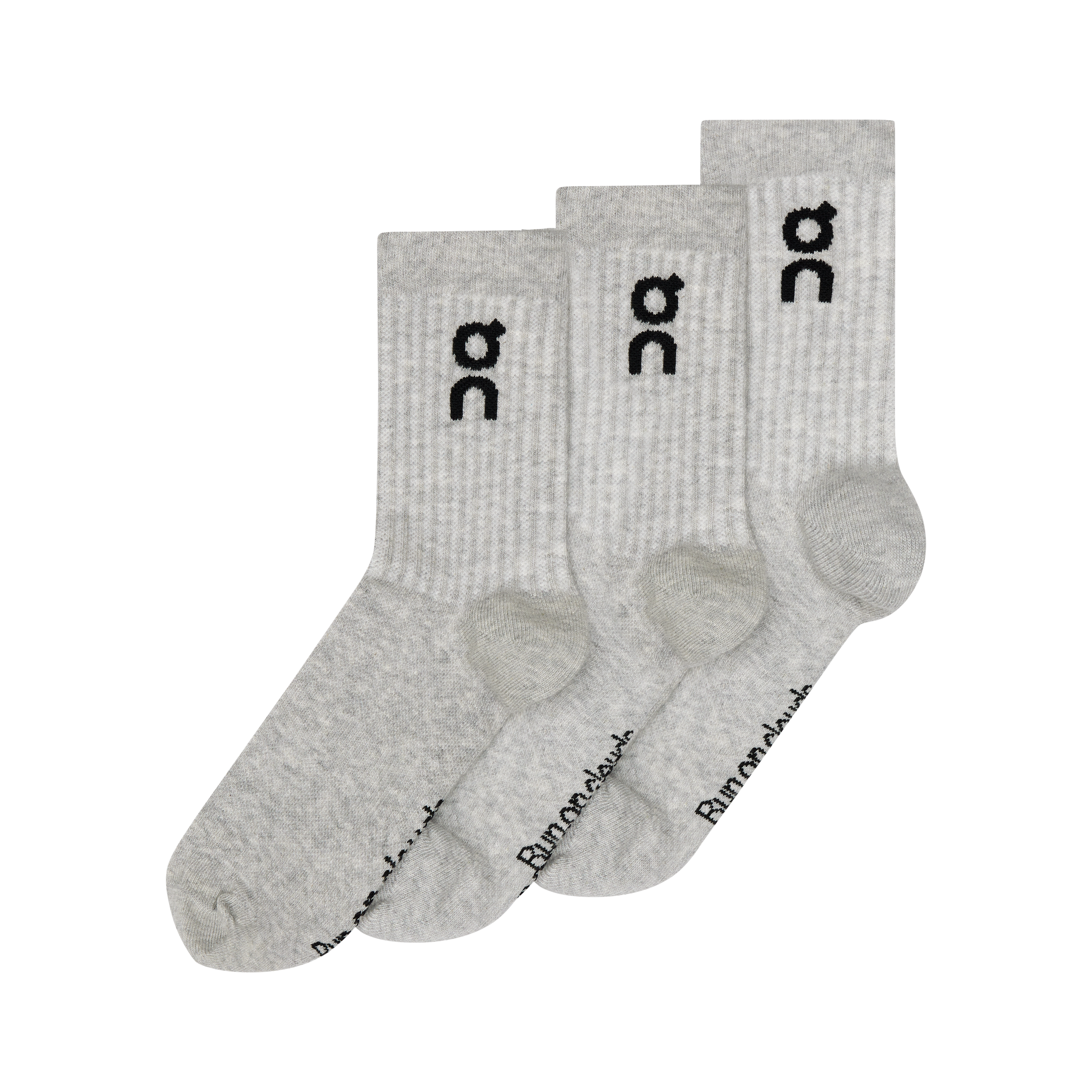 On Logo Sock High 3P Heather Gray