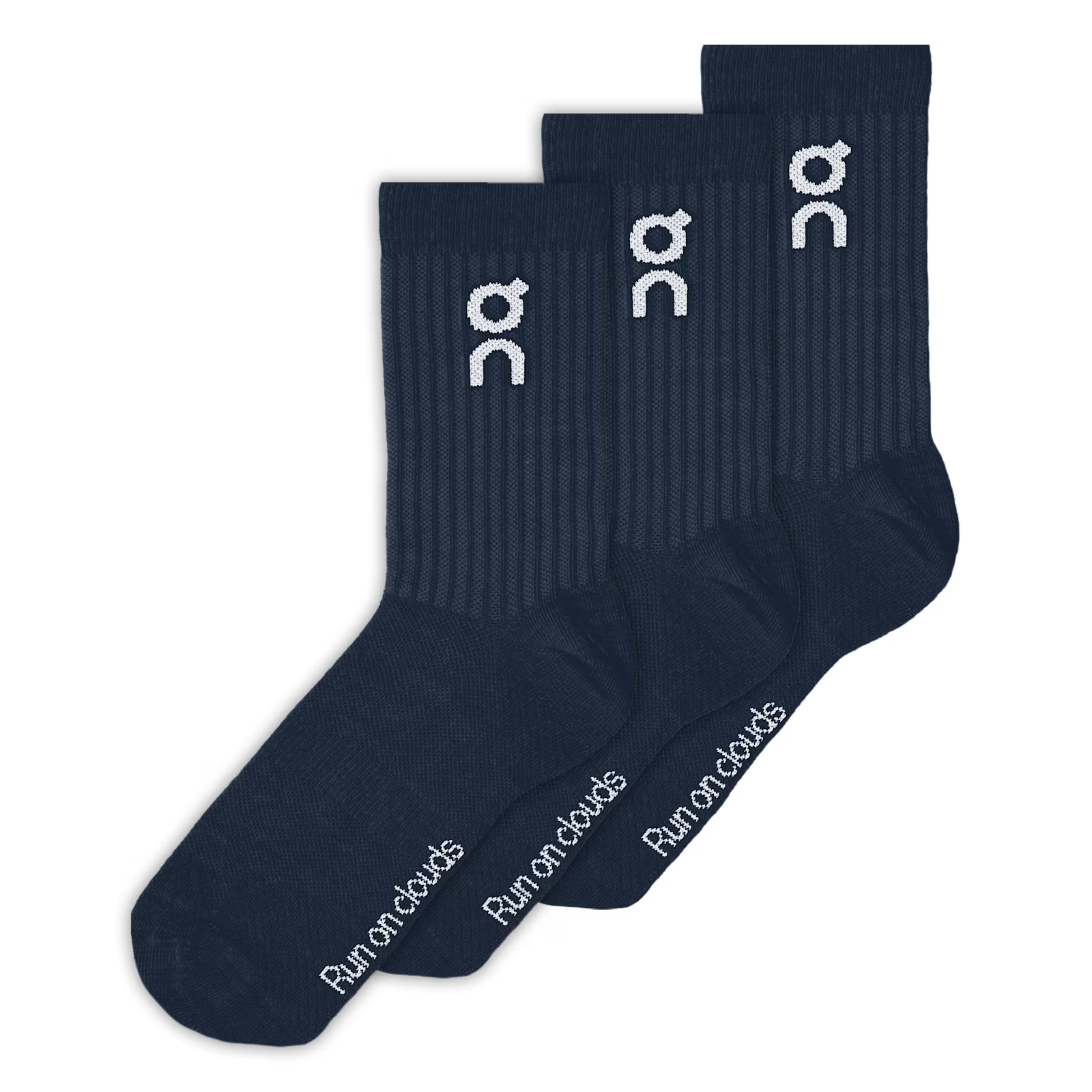 On Logo Sock High 3P Navy