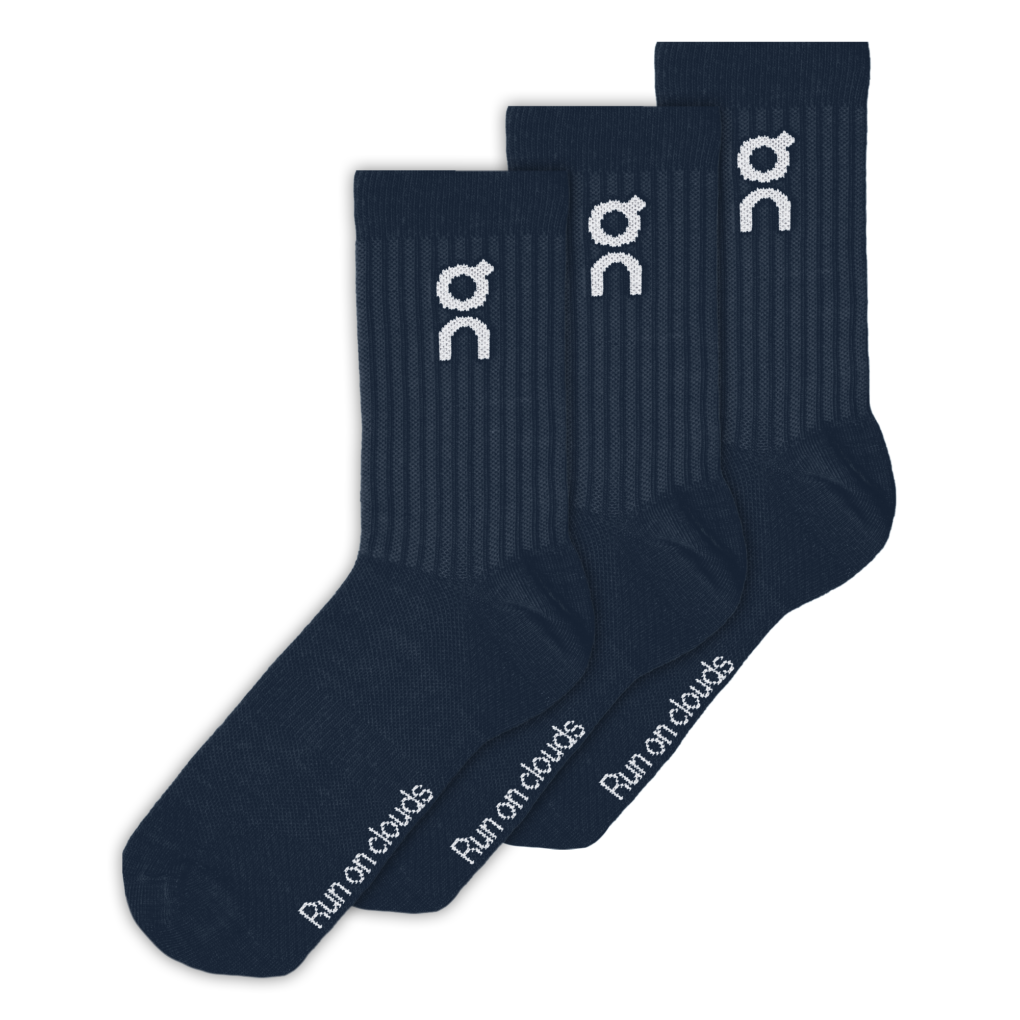 On Logo Sock High 3P Navy